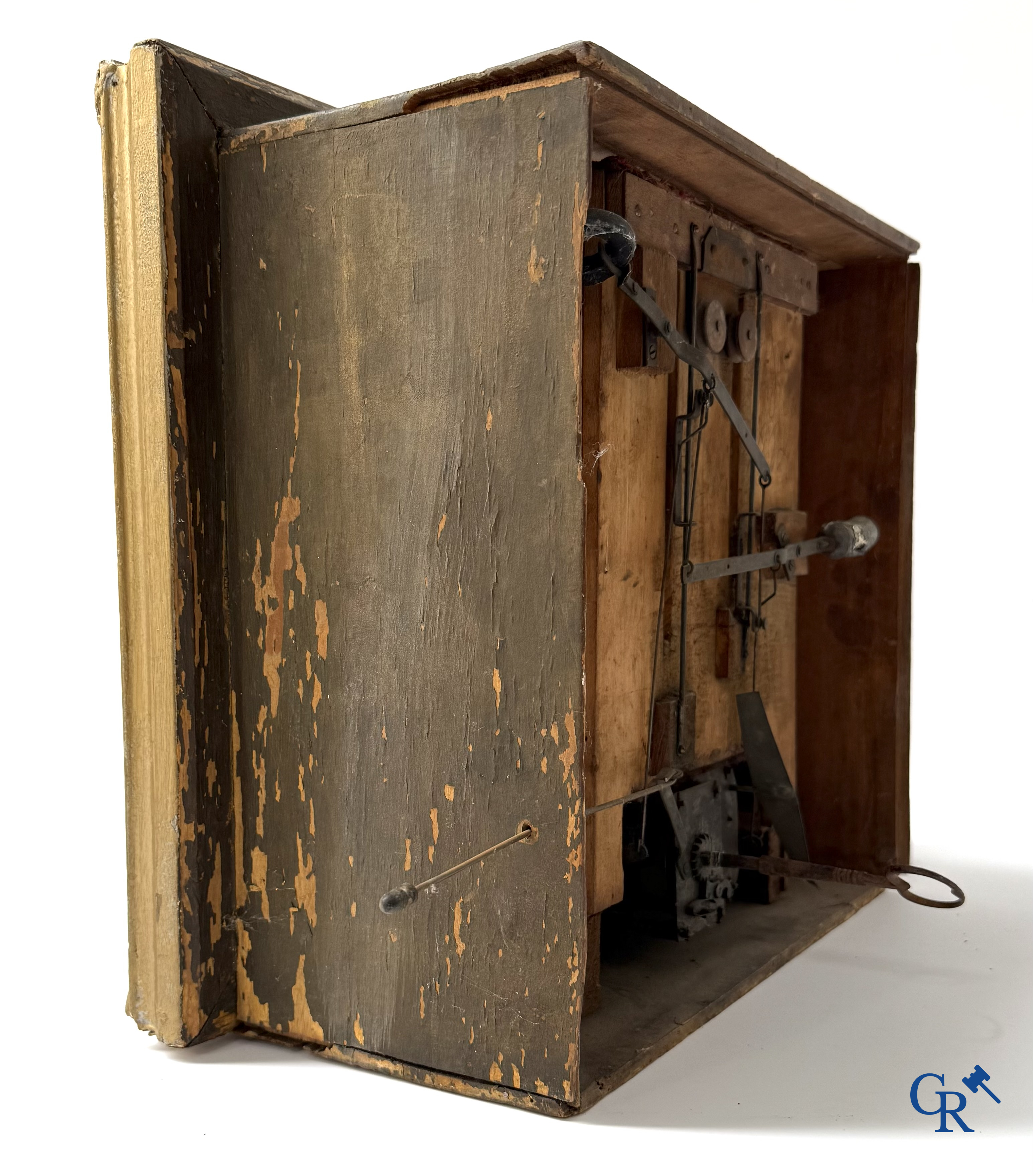 Phalibois, zeldzaam mechanisch geanimeerd diorama met jonglerende acrobaat. Frankrijk circa 1875.