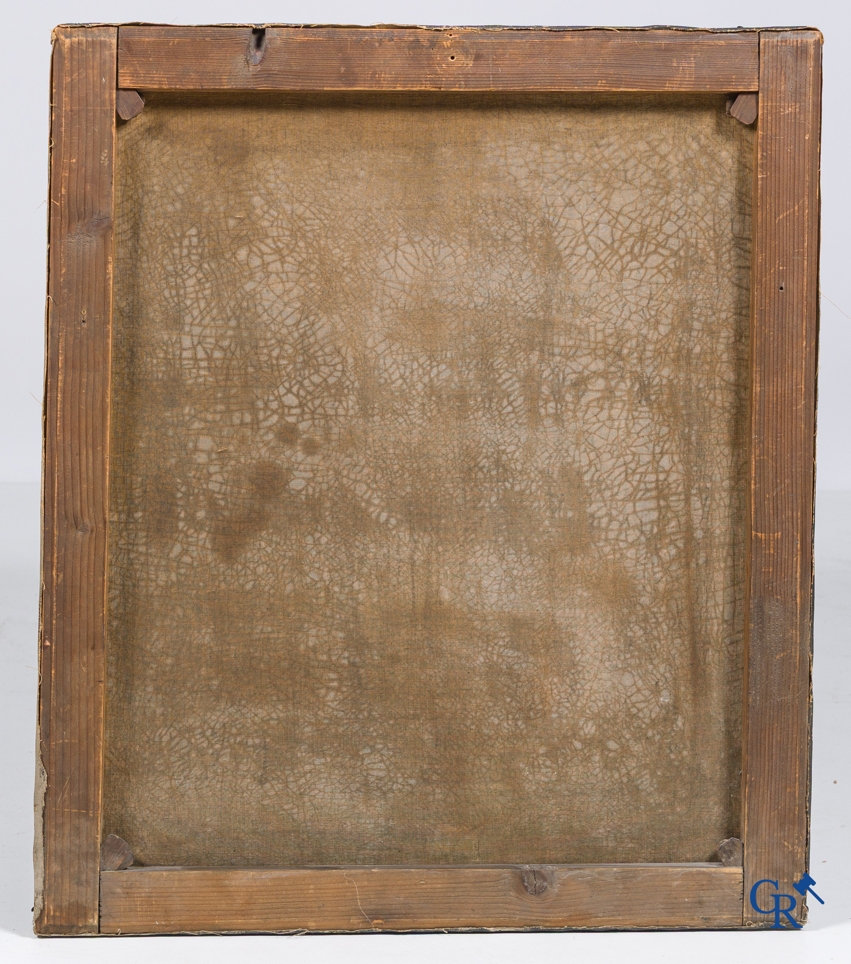 A lot of 2 portrait paintings. Oil on canvas. 19th century.