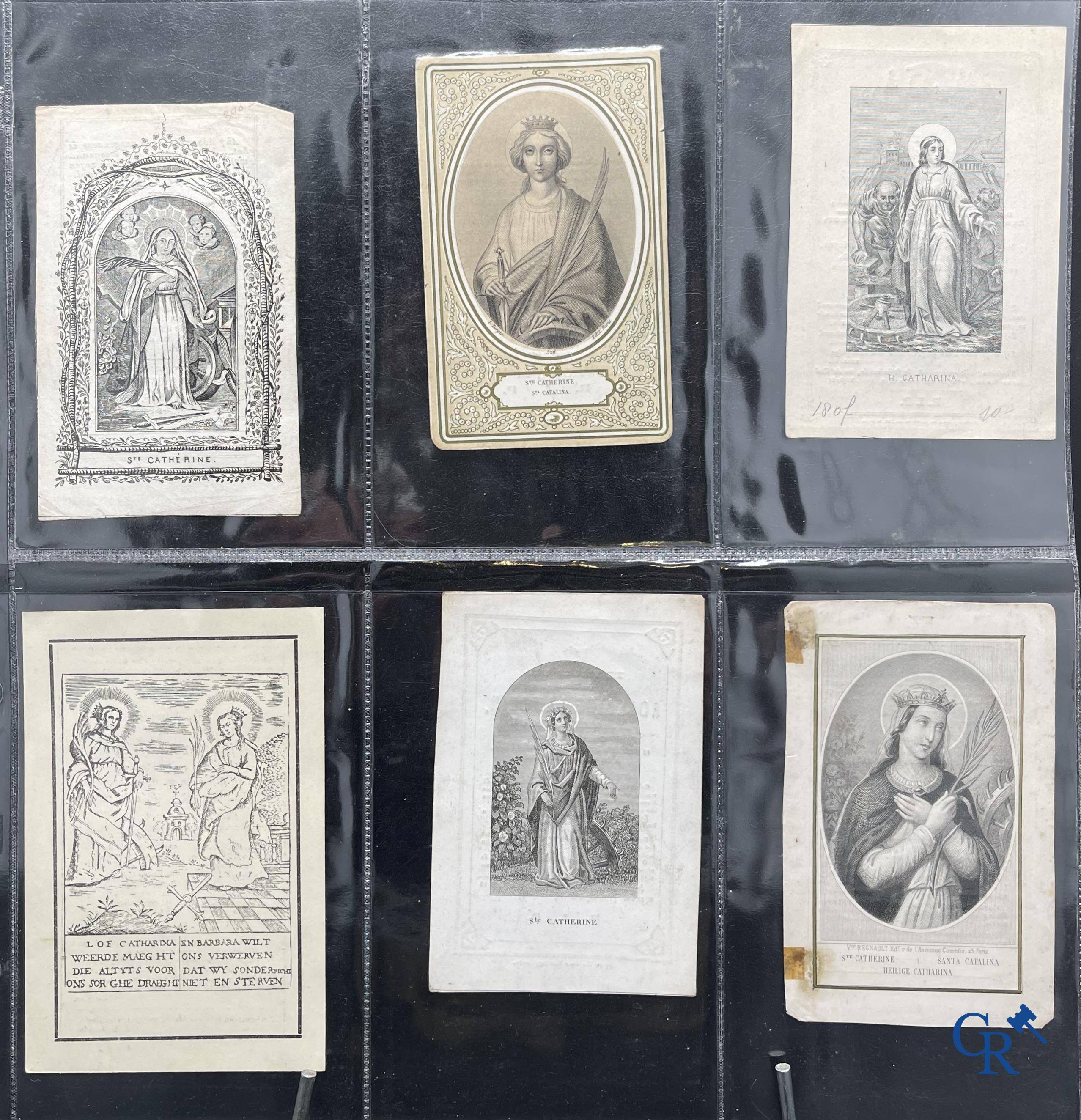 Sainte Catherine, Collection intéressante comprenant des images pieuses, canivets et des estampes de dévotion, etc. XVIIIe-XIXe et XXème siècles.