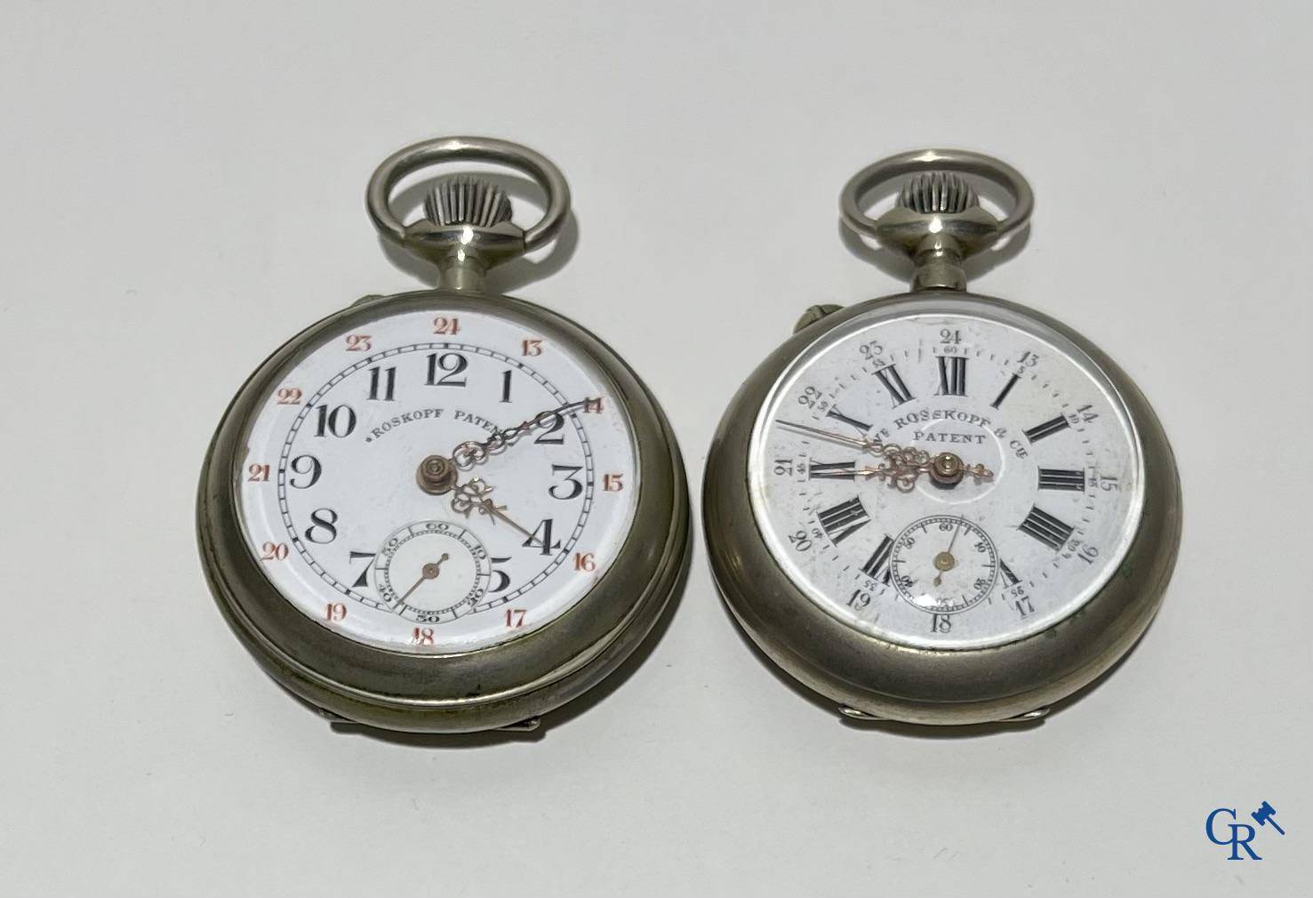 Watches, a lot of 3 wristwatches including Verdal, Type Tour de France and 2 pocket watches Roskopf.