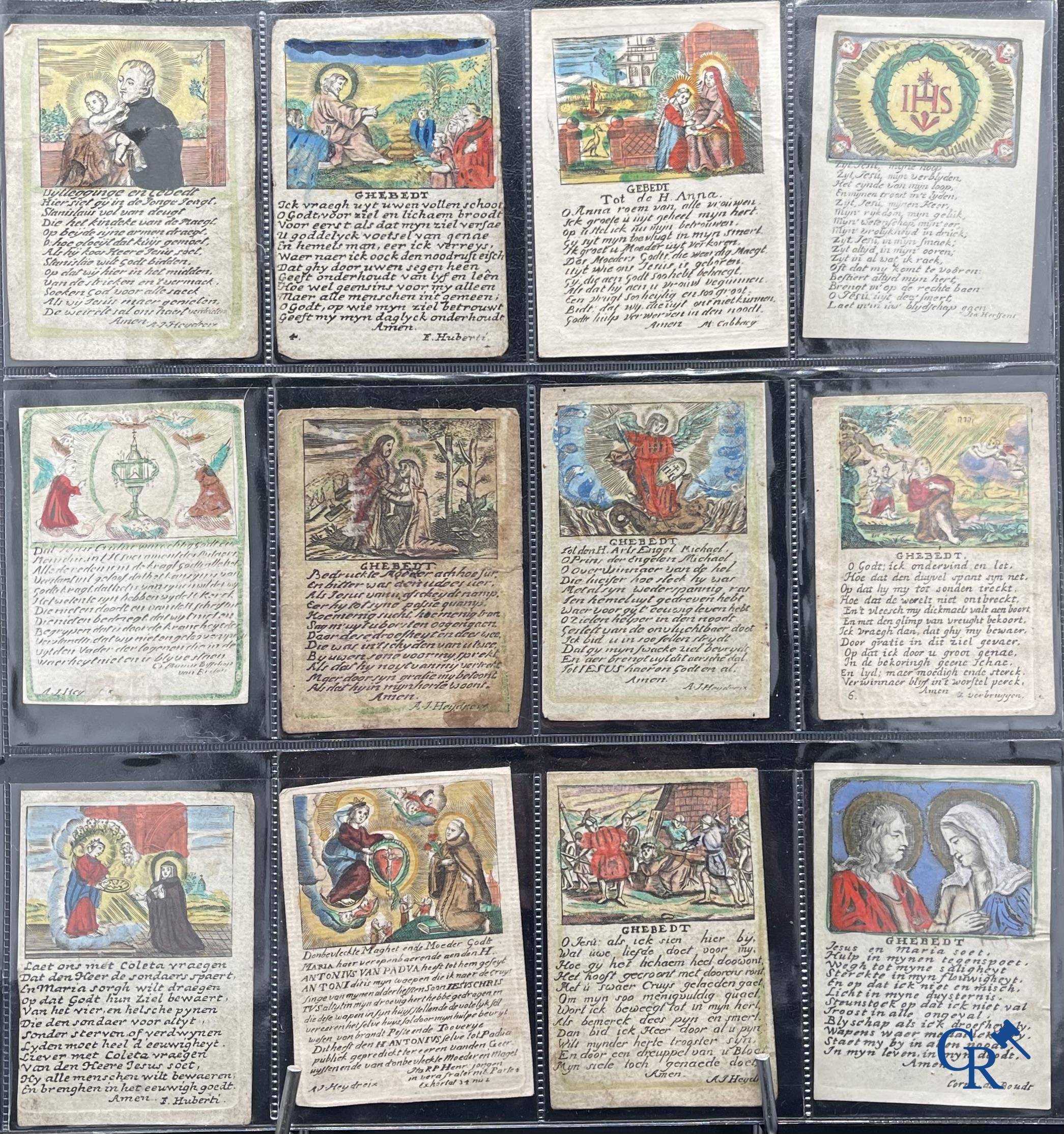 Religious objects: Important collection of pious images and devotion prints, Flanders, 17th-18th-19th centuries.