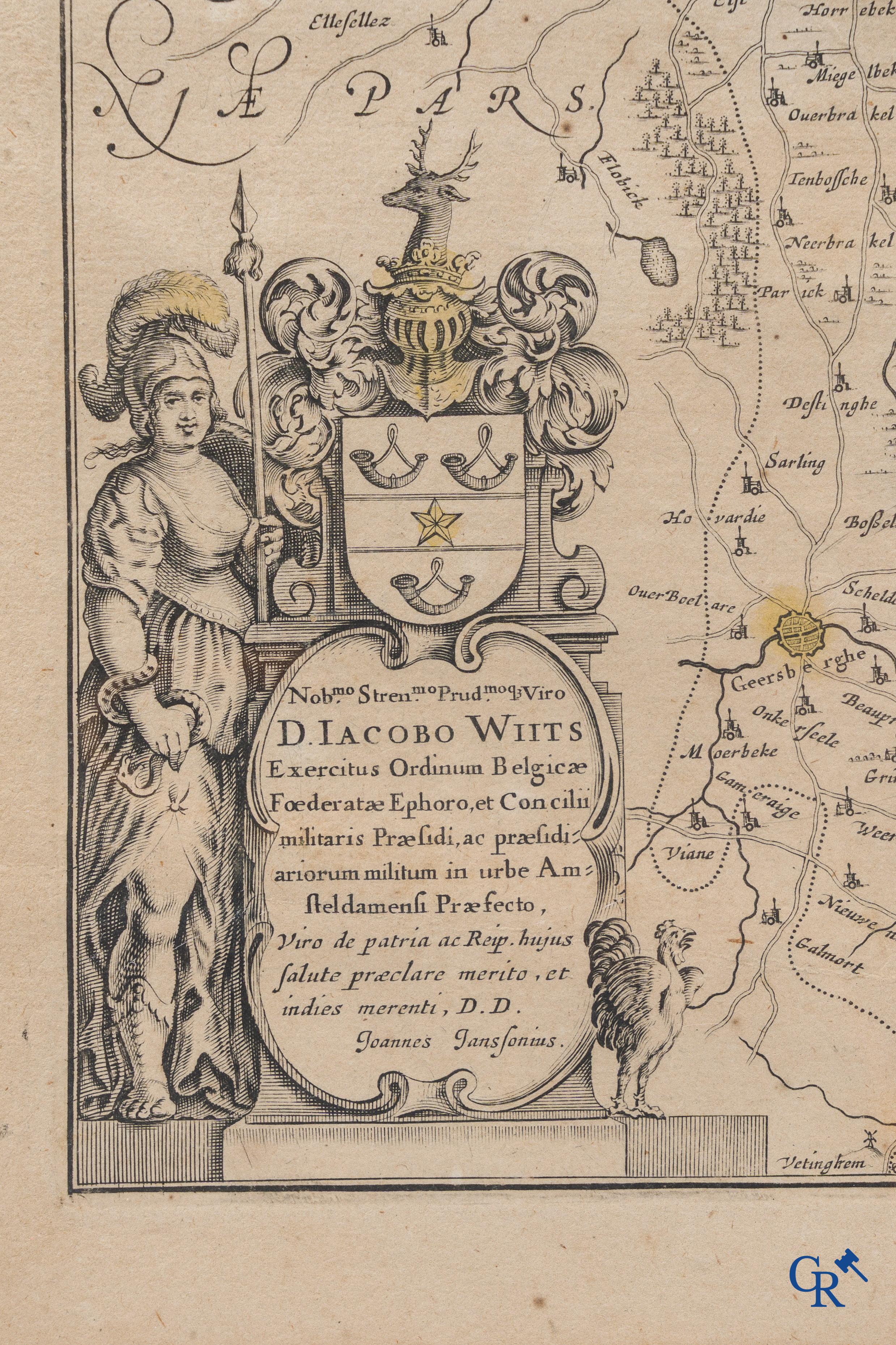 Oudenaarde, 7 antique maps, including battle plans, city and wall plans, etc. 17th-18th century.