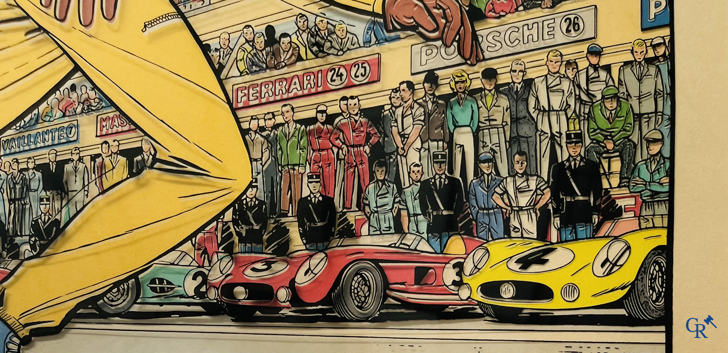 Jean Graton (d'àprès) Michel Vaillant, cover of the album "Le Grand Défi". Three-dimensional printing process element.