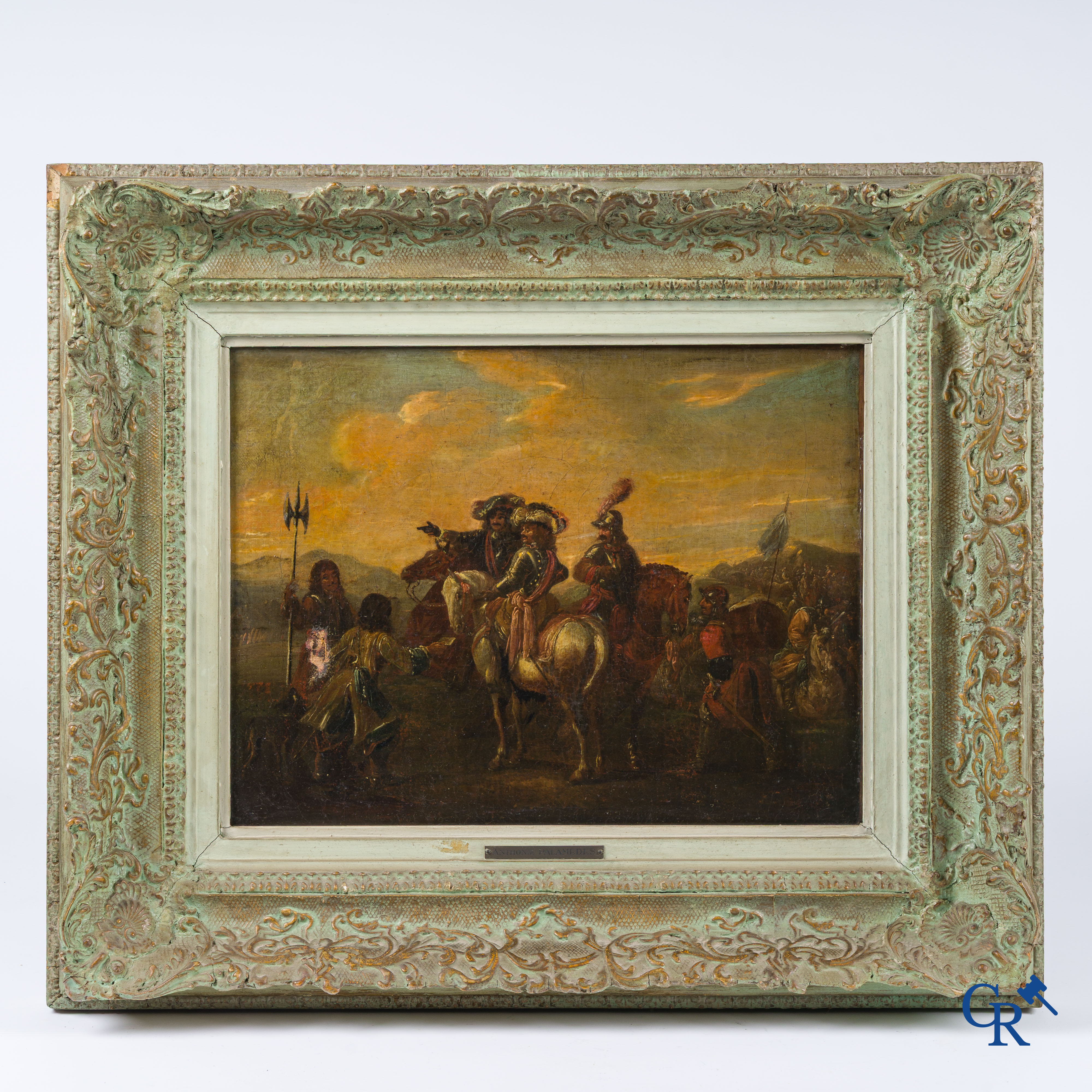 Palamedes I Palamedesz (1607-1638) (toegeschreven aan), Soldaten te paard. Olie op doek.