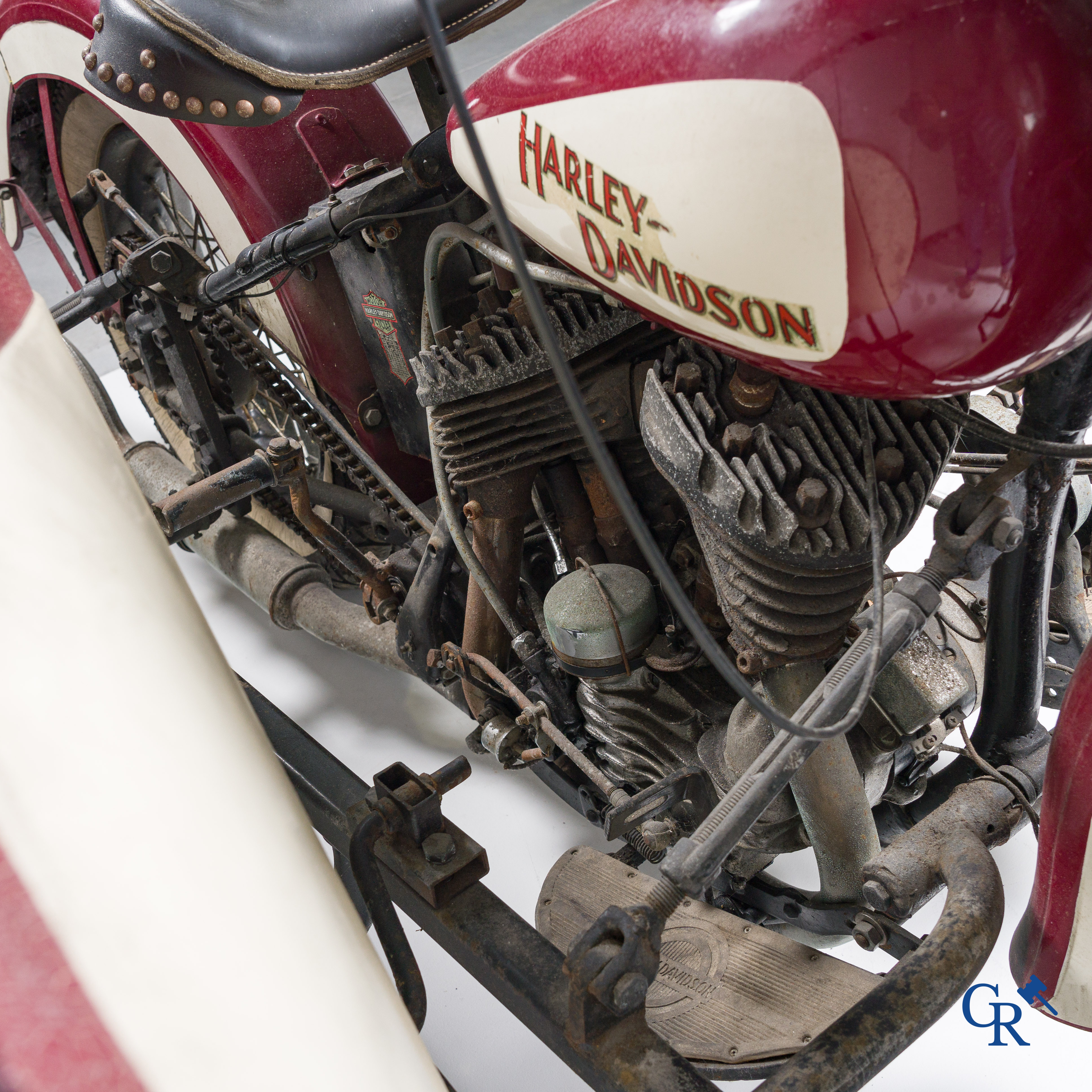 Harley Davidson, type WLA 750cc, circa 1940. With sidecar from a later period. (barn find)