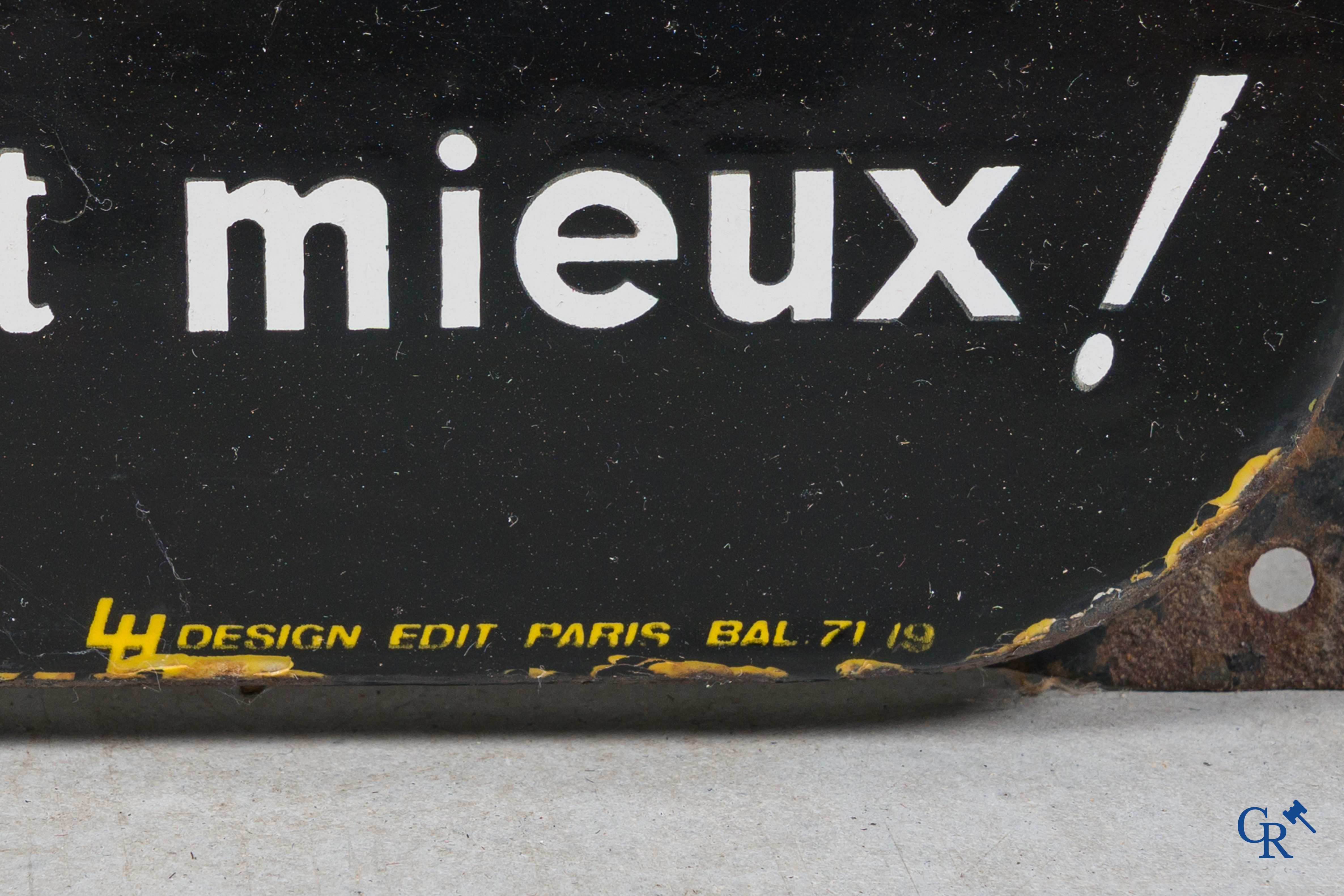 Mazda, emaille publiciteits thermometer voor verlichting- en radiolampen Mazda. 50-60'er jaren.