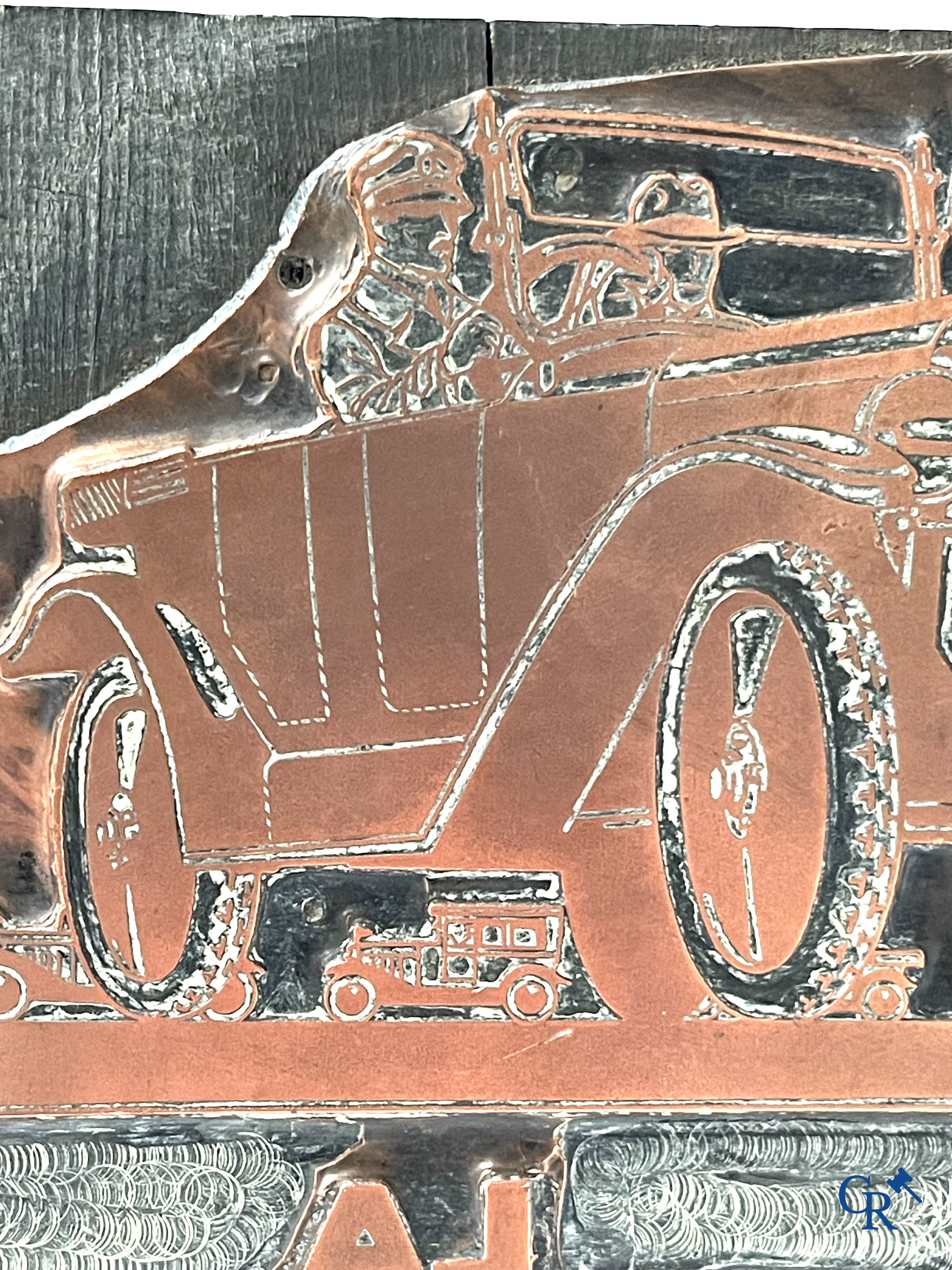 La Caravanne Citroën. Een etsplaat voor de expedities van de jaren '20 en '30 georganiseerd door André Citroën.