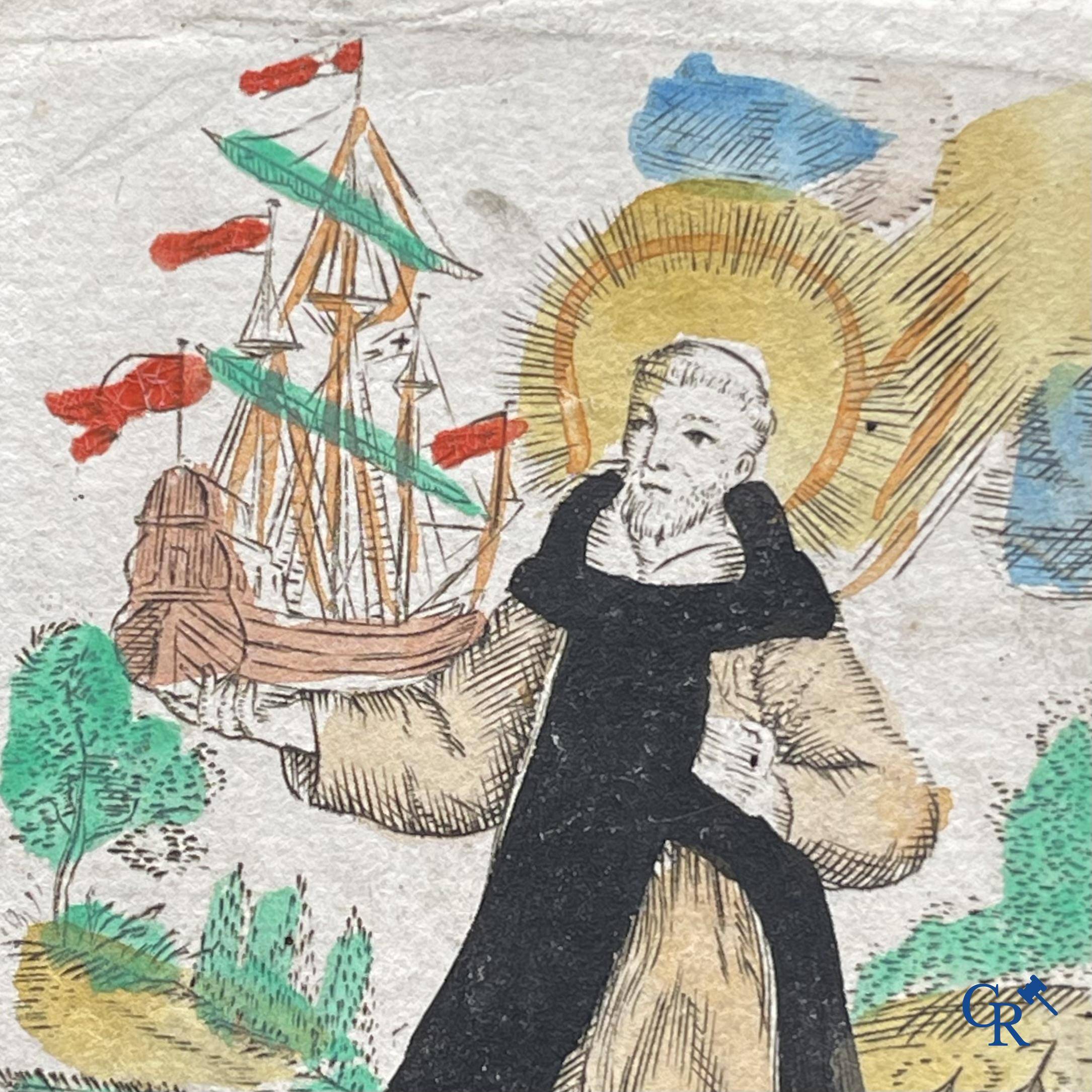 Religious objects: Important collection of pious images and devotion prints, Flanders, 17th-18th-19th centuries.