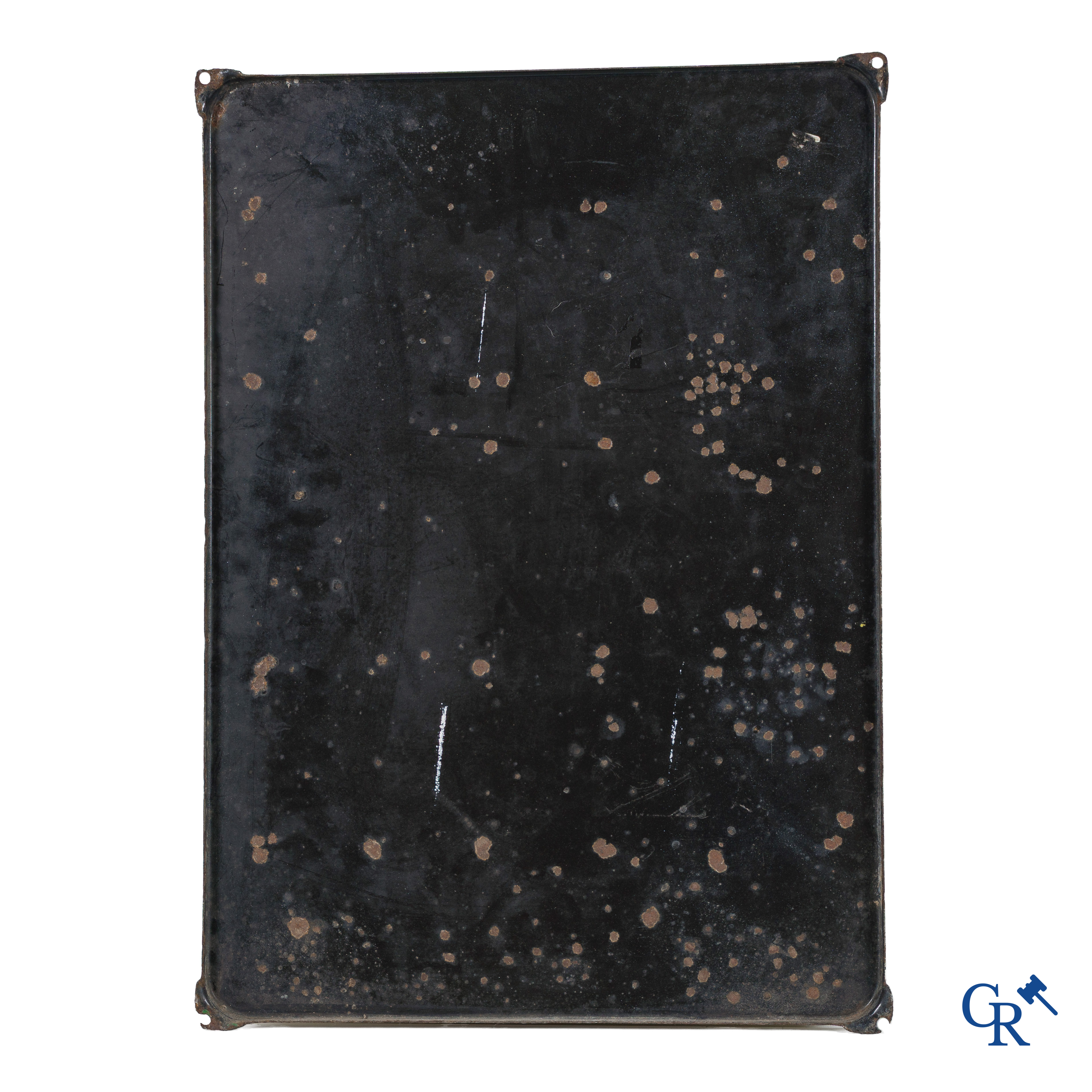 Semois Mon Tabac, Tabak Welta. A pair of enamel advertising signs for Achille Welle tobacco products. 1954.