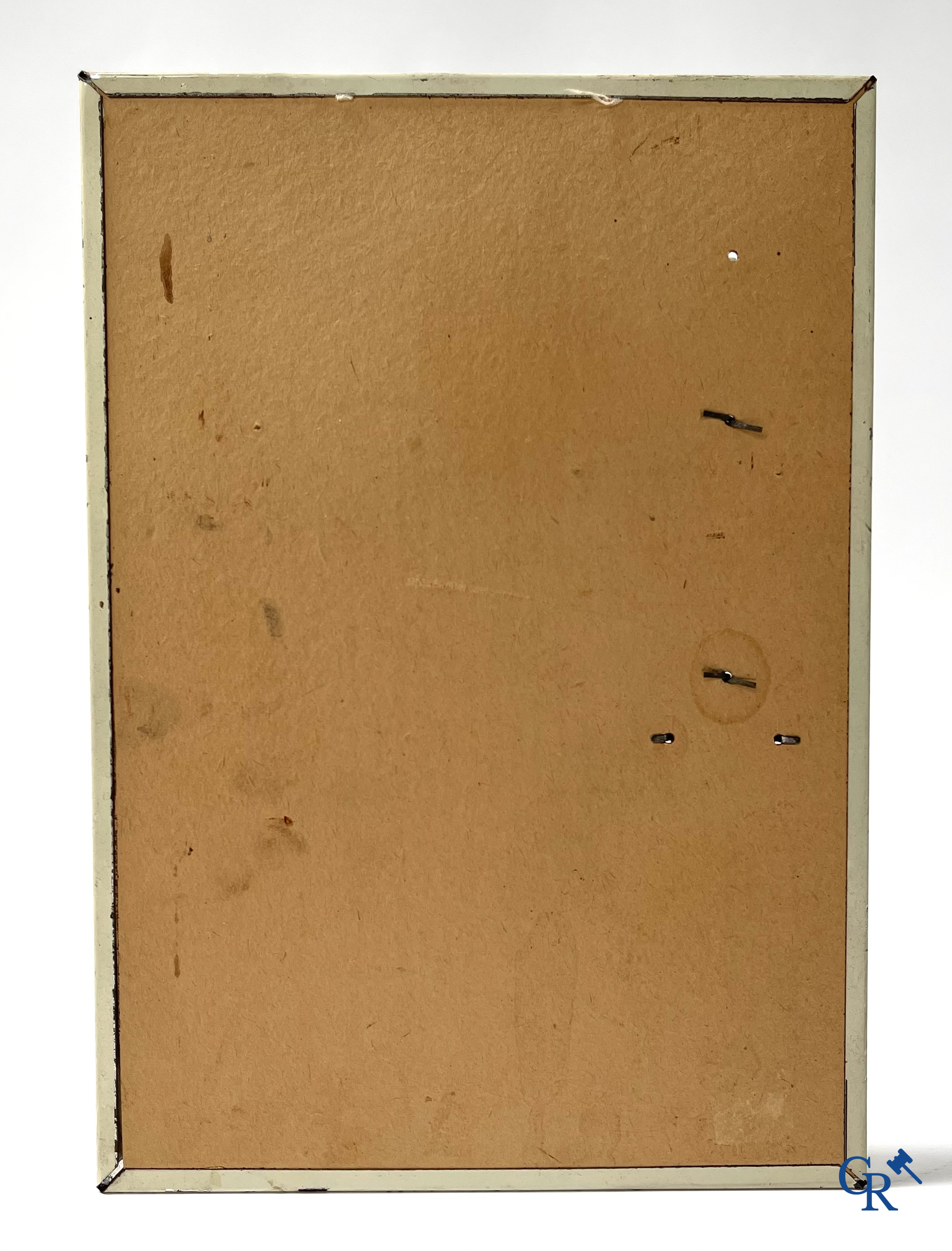 Fyffes, een publiciteits thermometer in bedrukt blik voor Fyffes bananen. Sobi Brussel 1956.