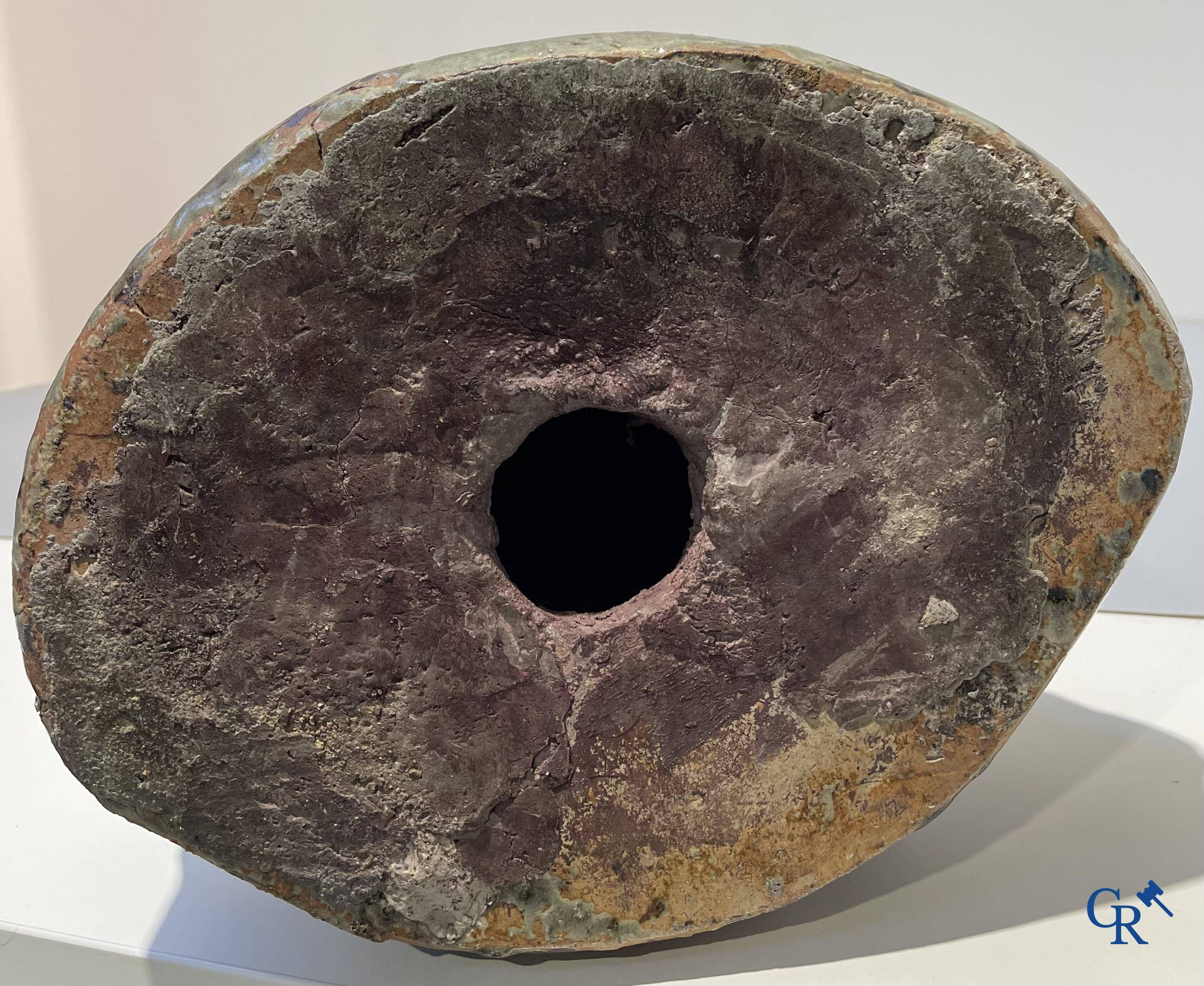 Asian Art, an imposing Shiwan earthenware figure of Guanyin.