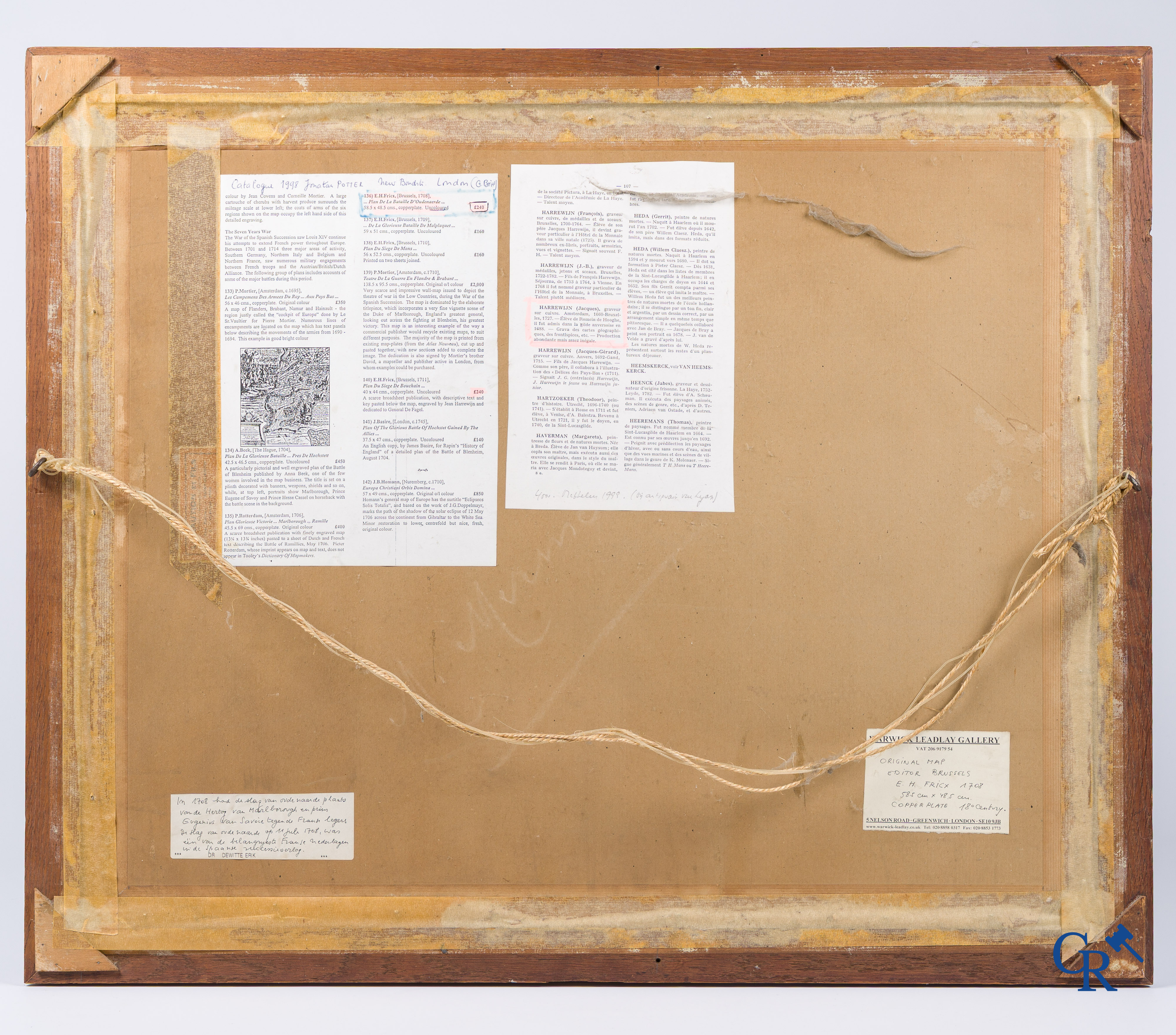 Oudenaarde, 7 antique maps, including battle plans, city and wall plans, etc. 17th-18th century.
