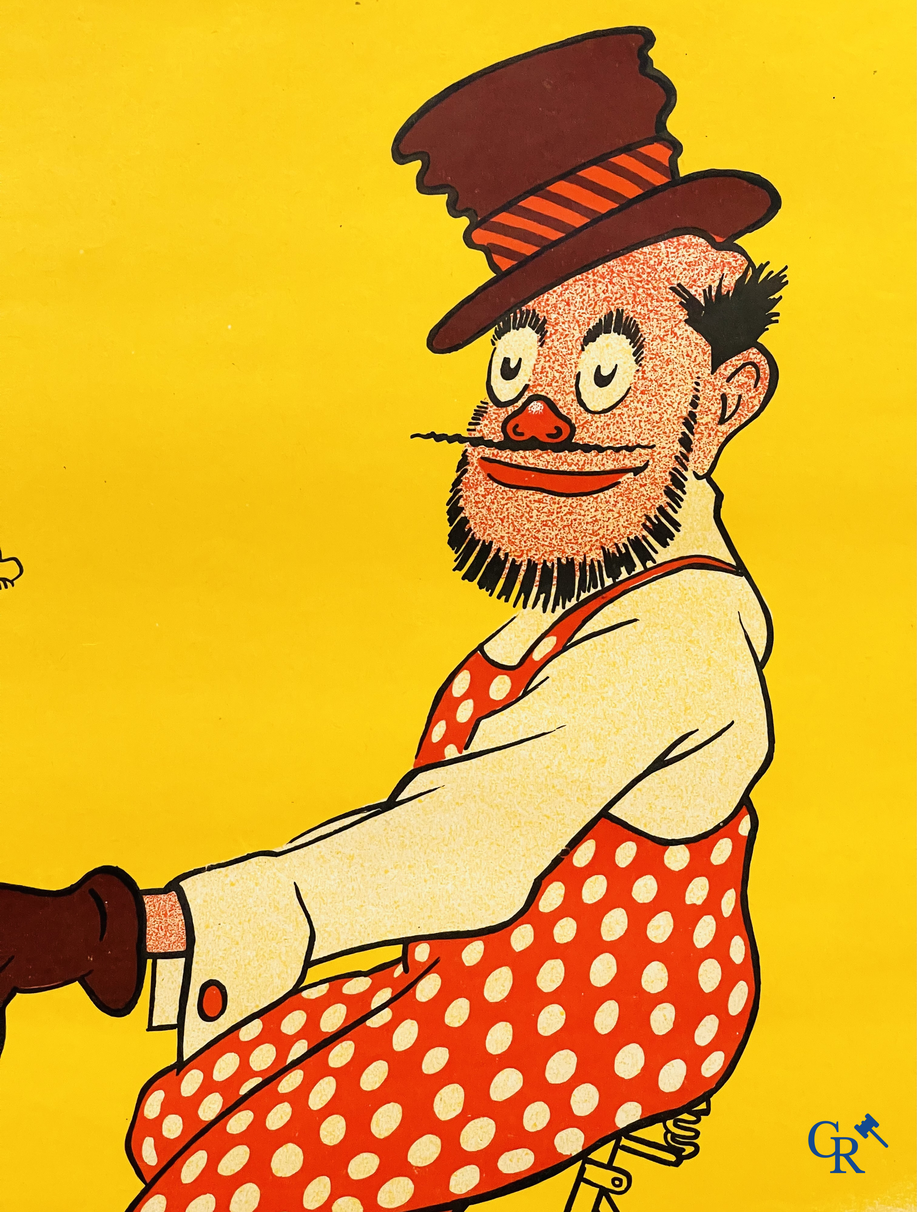 Pneu Hutchinson, Plus solide que l'Acier. Lithographie op papier met een ontwerp van Mich. Imp. H. Bouquet - Paris.