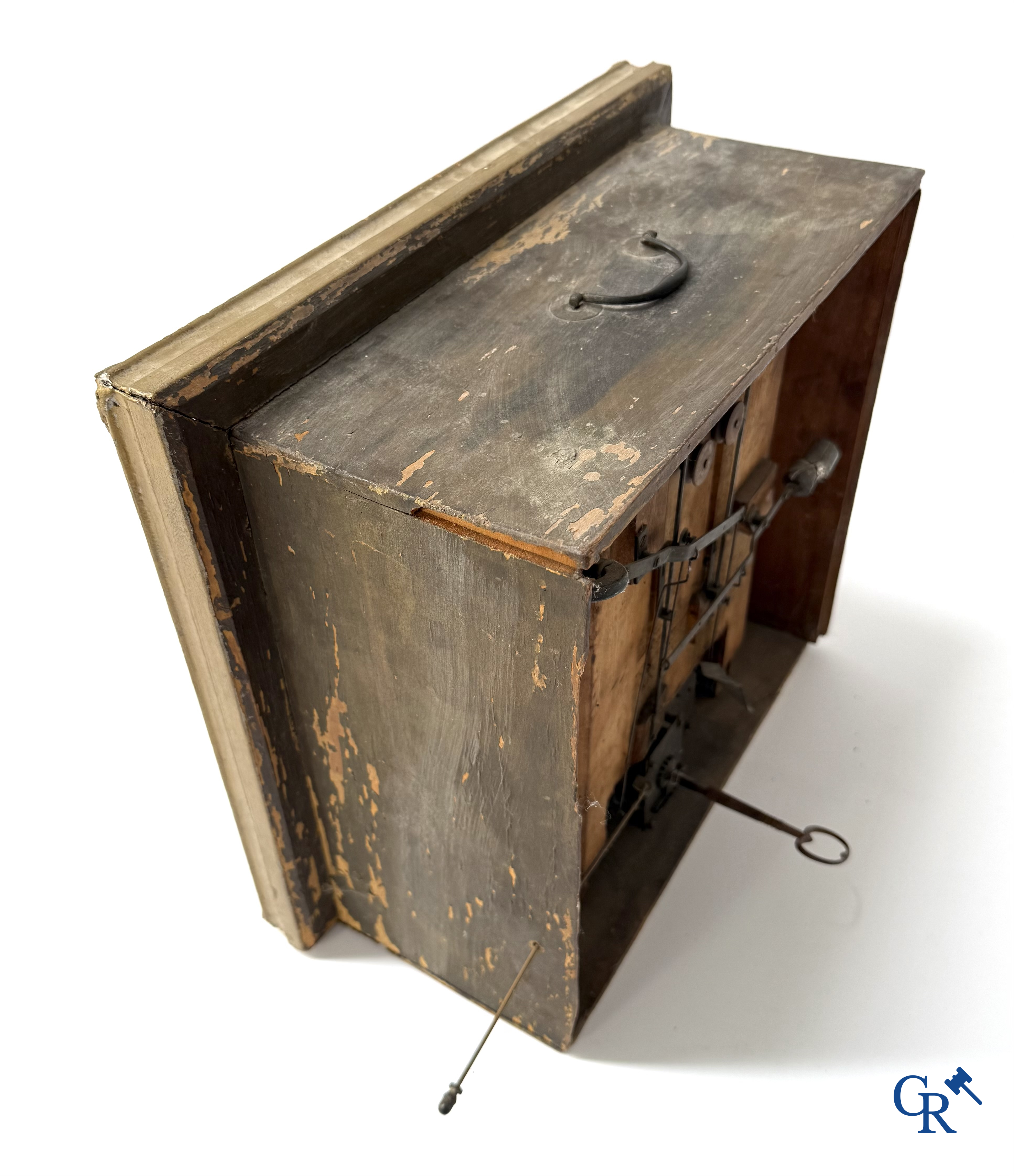 Phalibois, zeldzaam mechanisch geanimeerd diorama met jonglerende acrobaat. Frankrijk circa 1875.