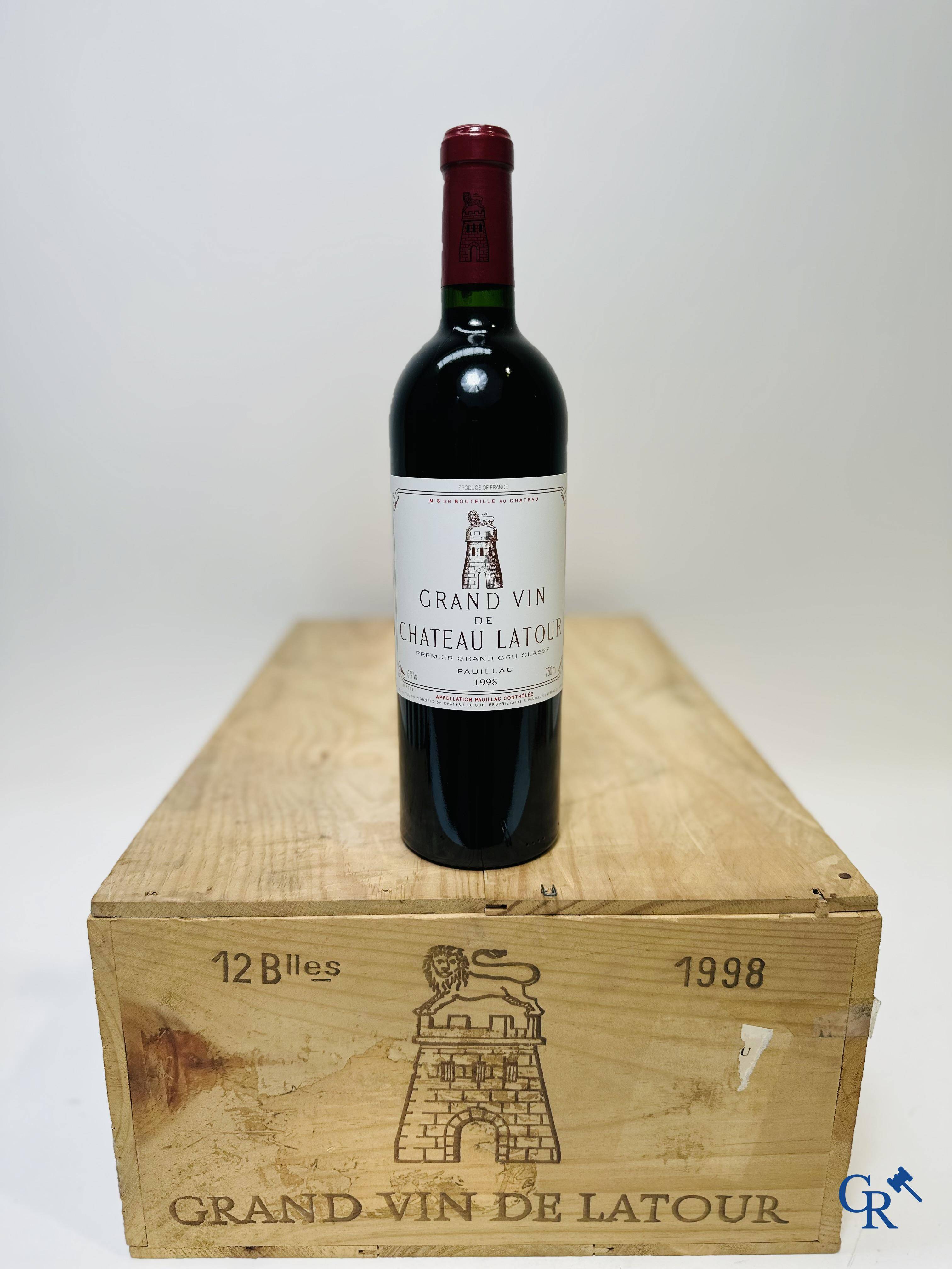 Wine - Bordeaux: Château Latour 1998, 0,75L. Rouge. 1er Grand Cru Classé. 12 bottles.
