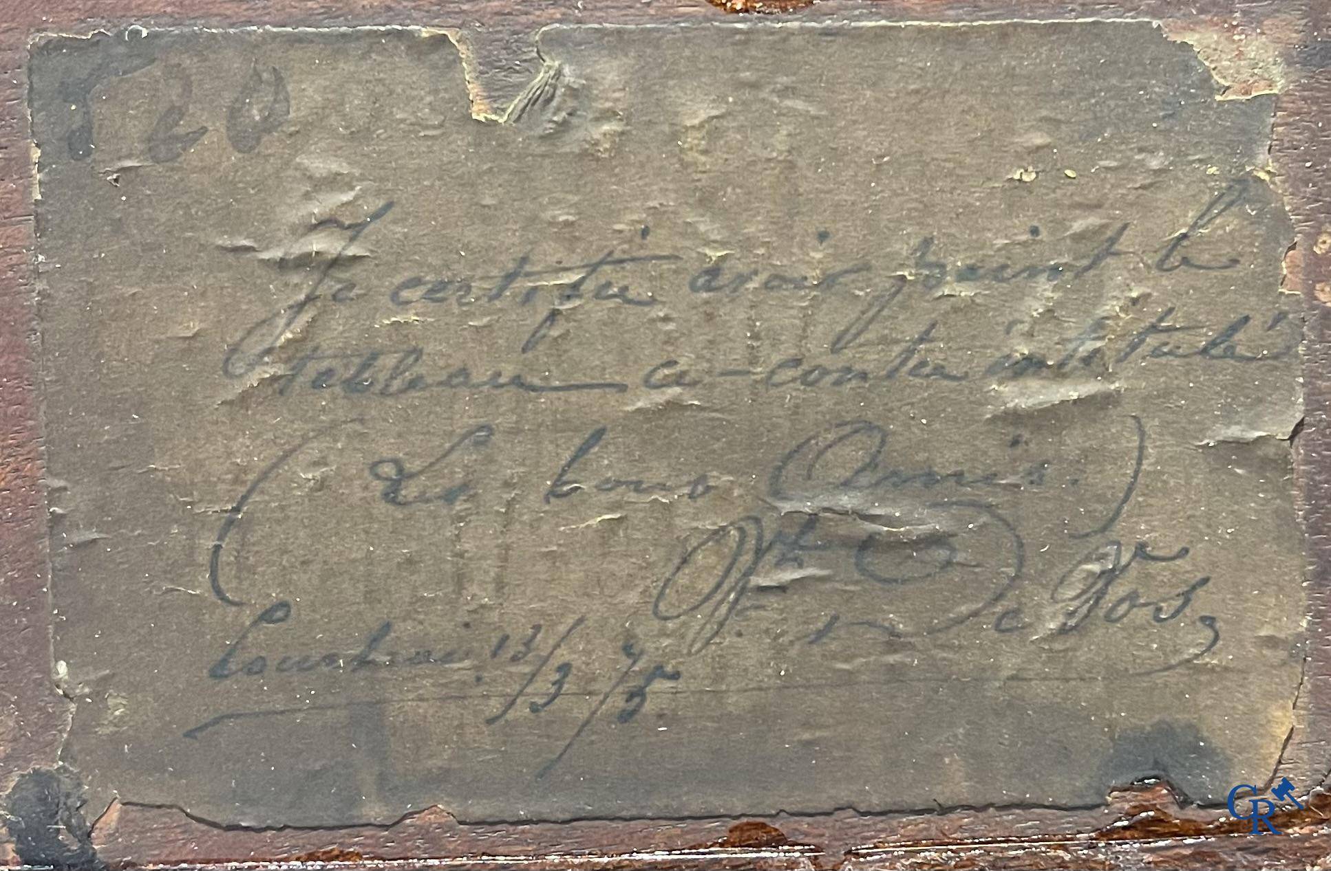 Vincent de Vos (1829-1875) A pair of paintings (pendant) oil on panel. "La chasse aux souris" and "Les bons amis".