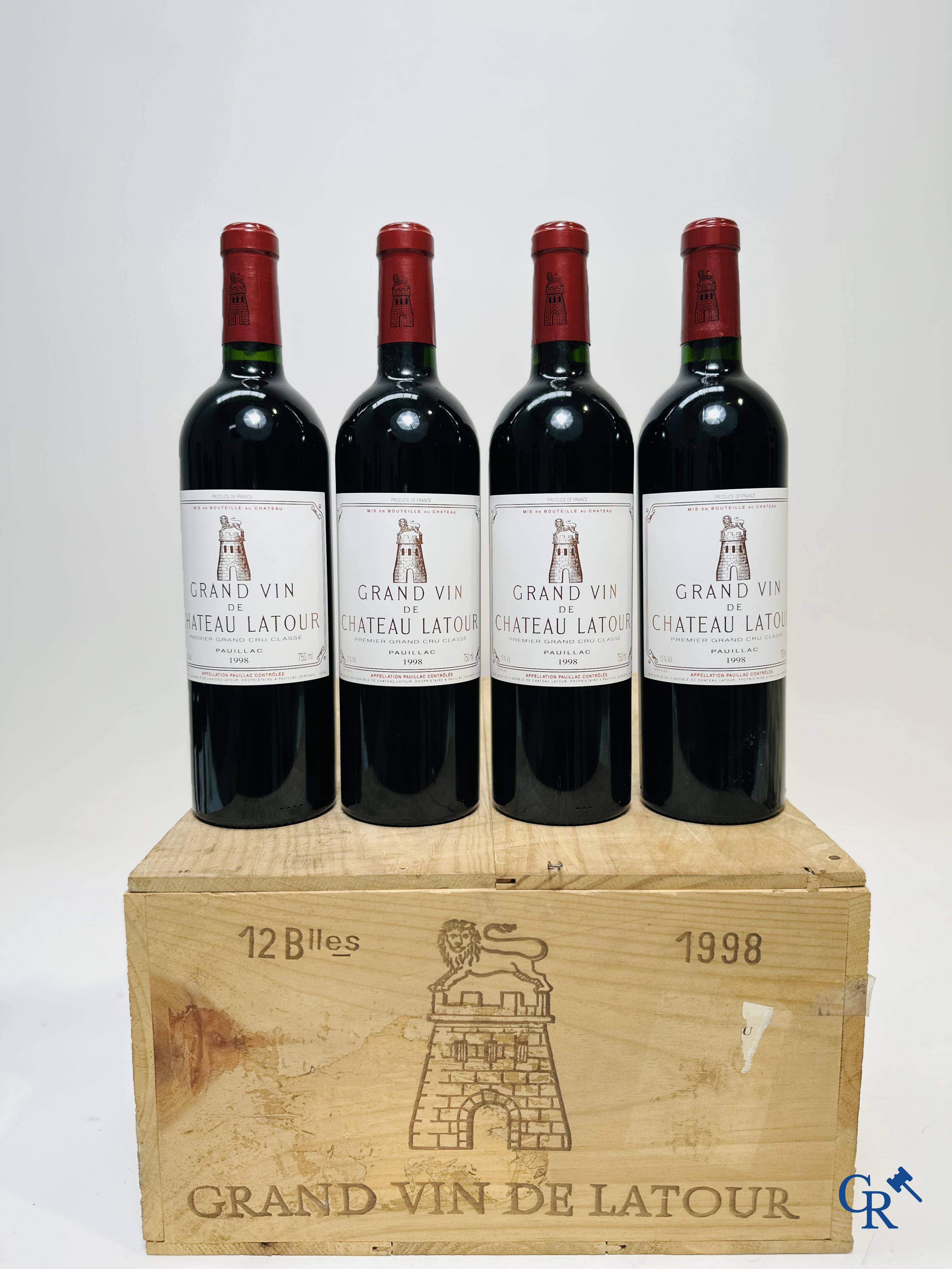 Wine - Bordeaux: Château Latour 1998, 0,75L. Rouge. 1er Grand Cru Classé. 12 bottles.