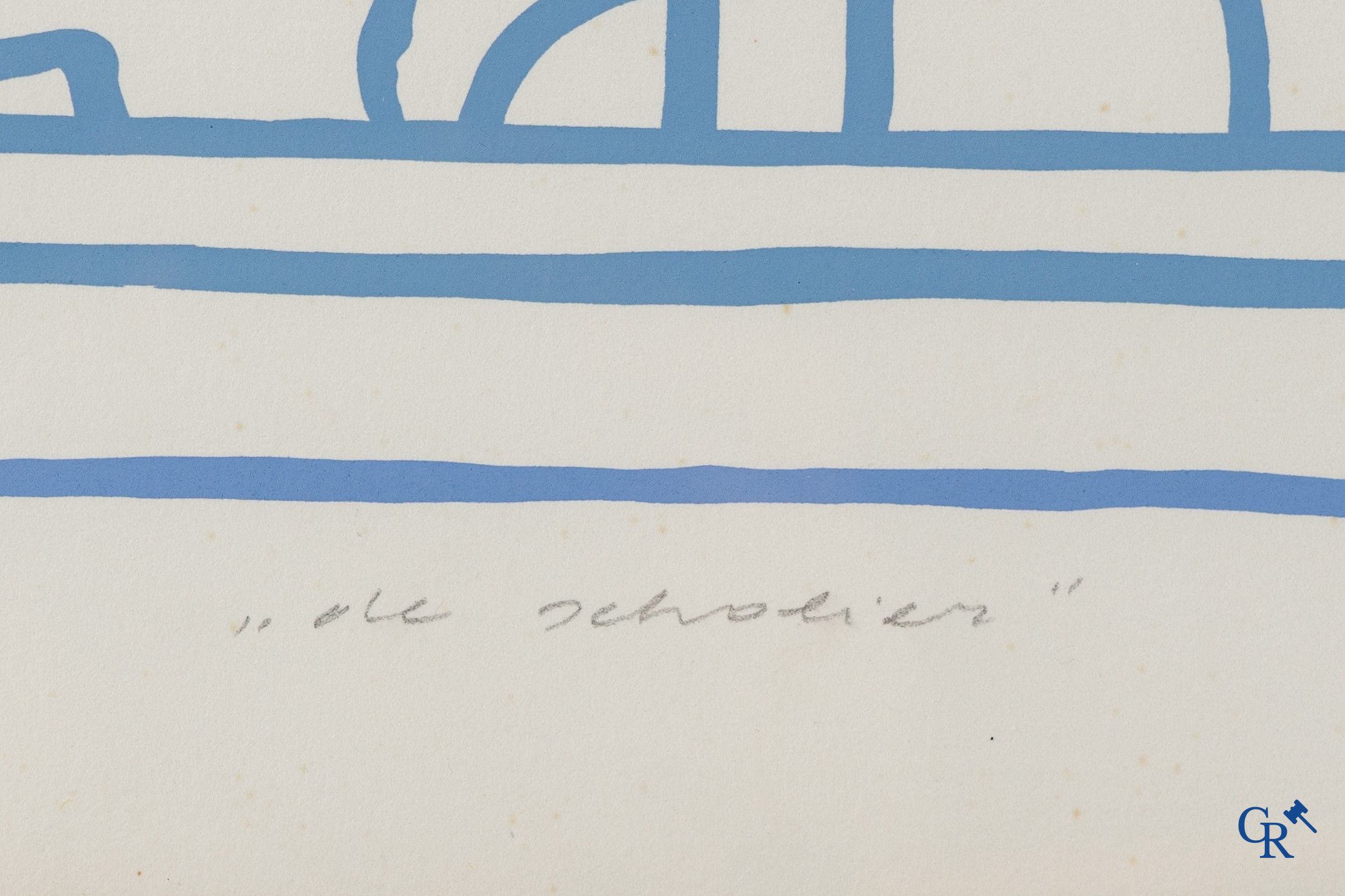 Willem Deneckere. L'élève 1970, lithographie 2/50.