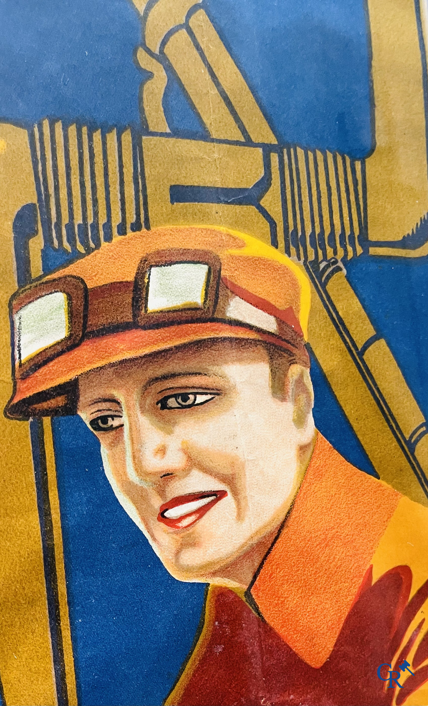 FN Motorcycle factory Herstal, Rare and original publicity poster for the FN motorcycle type Sahara. Around 1930.