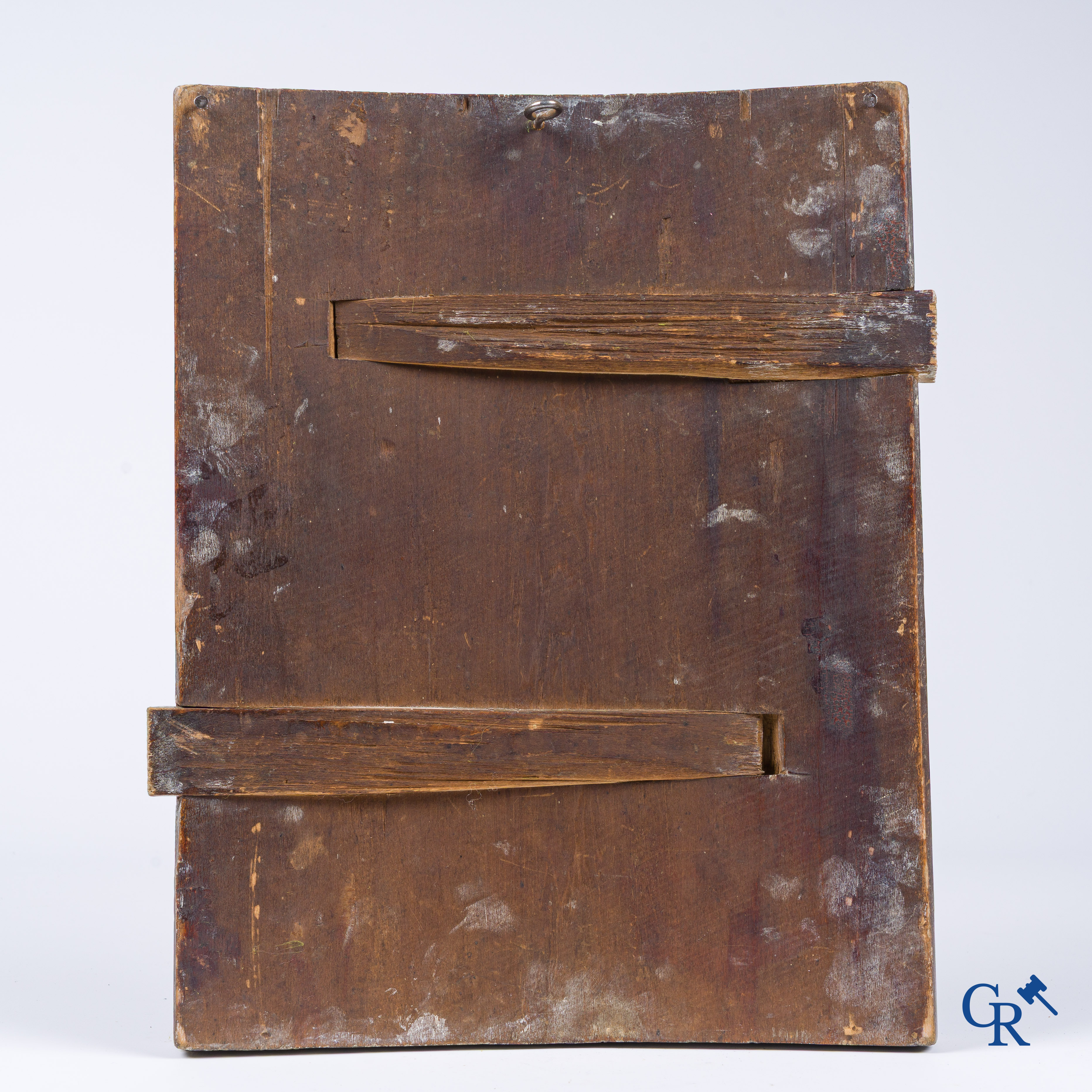 Icône, icône russe avec une représentation de Saint-Nicolas. Oklad en argent 875°/00. Daté 1895.