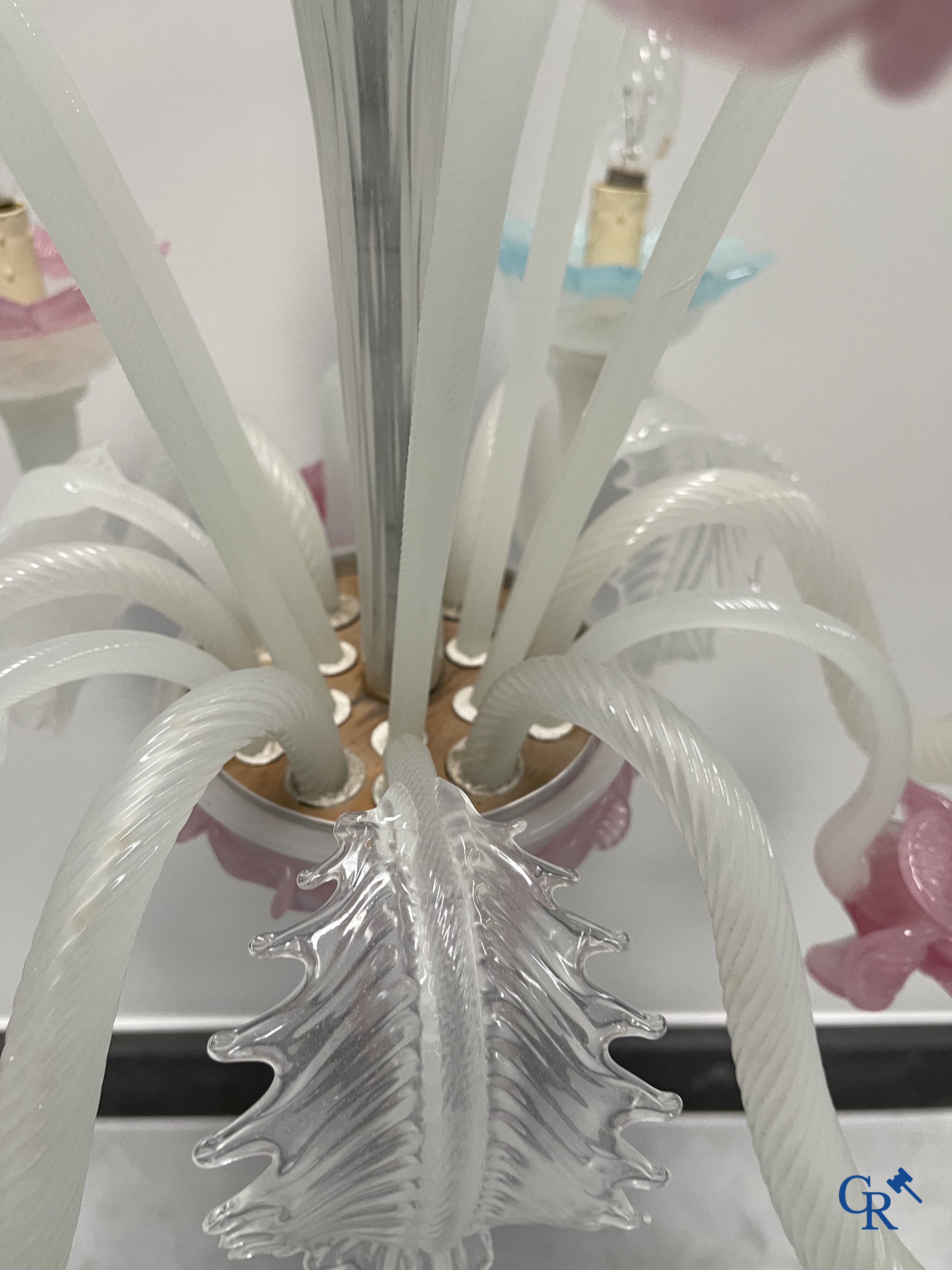 2 large Venetian chandeliers.