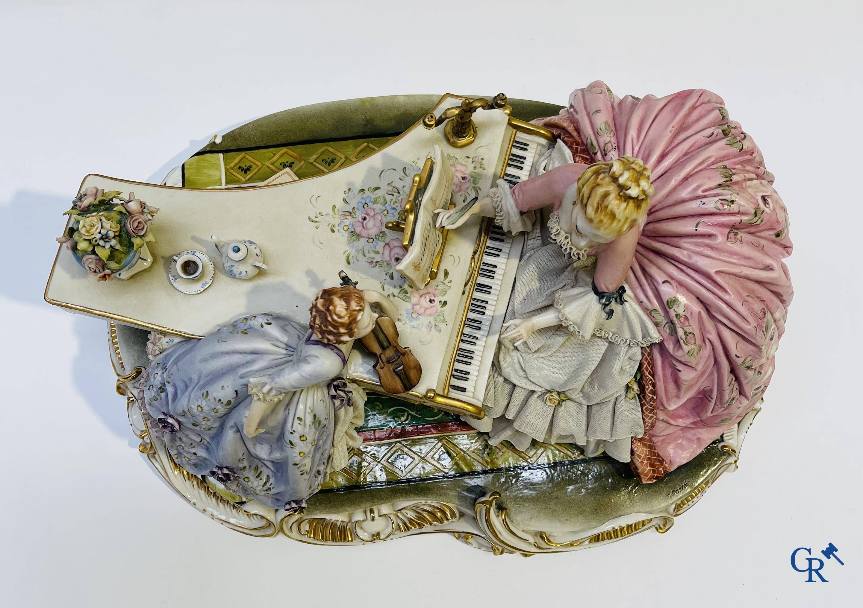 Porcelain: Capodimonte: Luciano Cazzola: “The music lesson.”