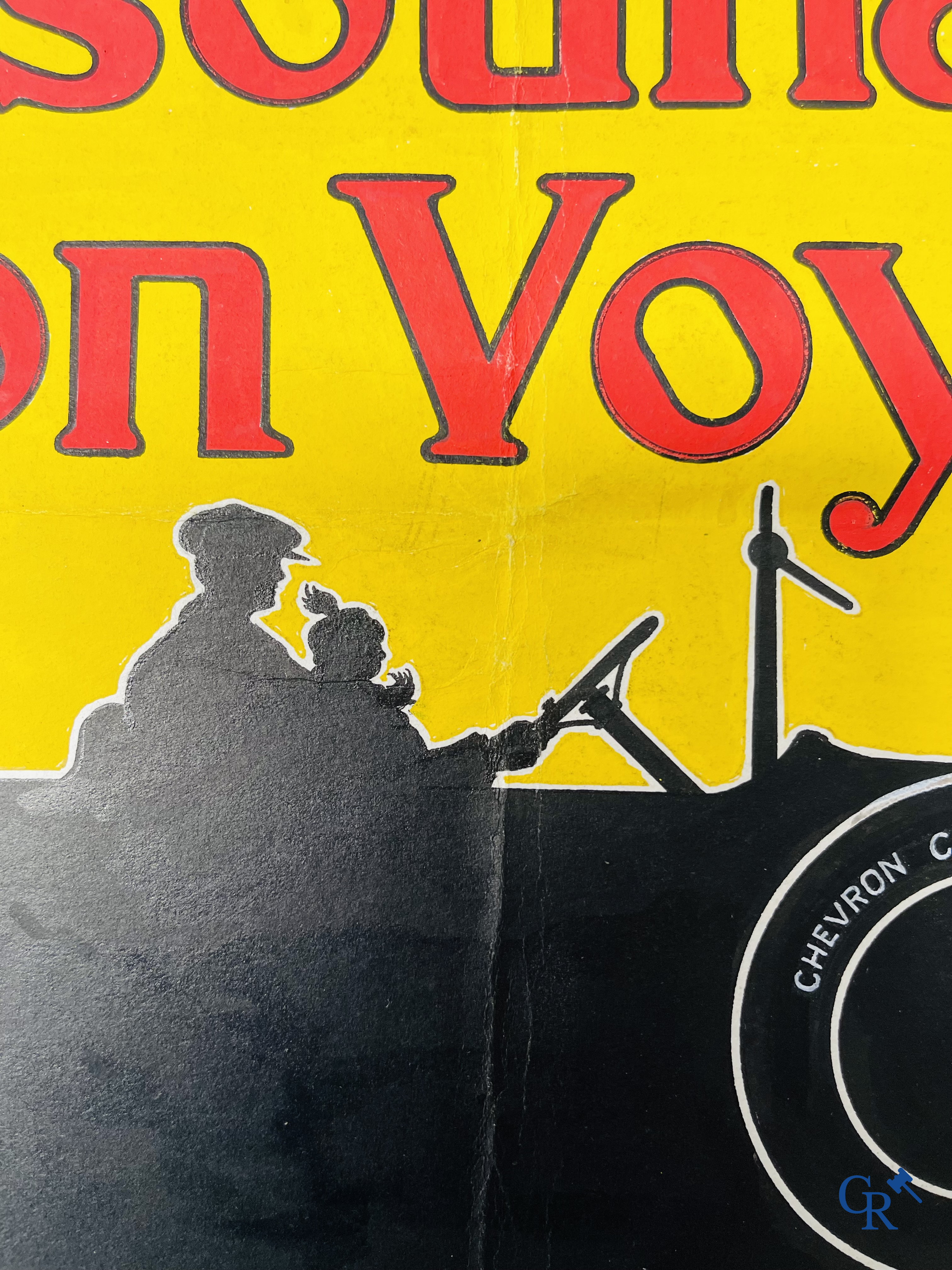 René Boby, Voorstelmodel in gouache voor een publiciteitsaffiche voor de Englebert bandenfabriek te Luik. Circa 1930.