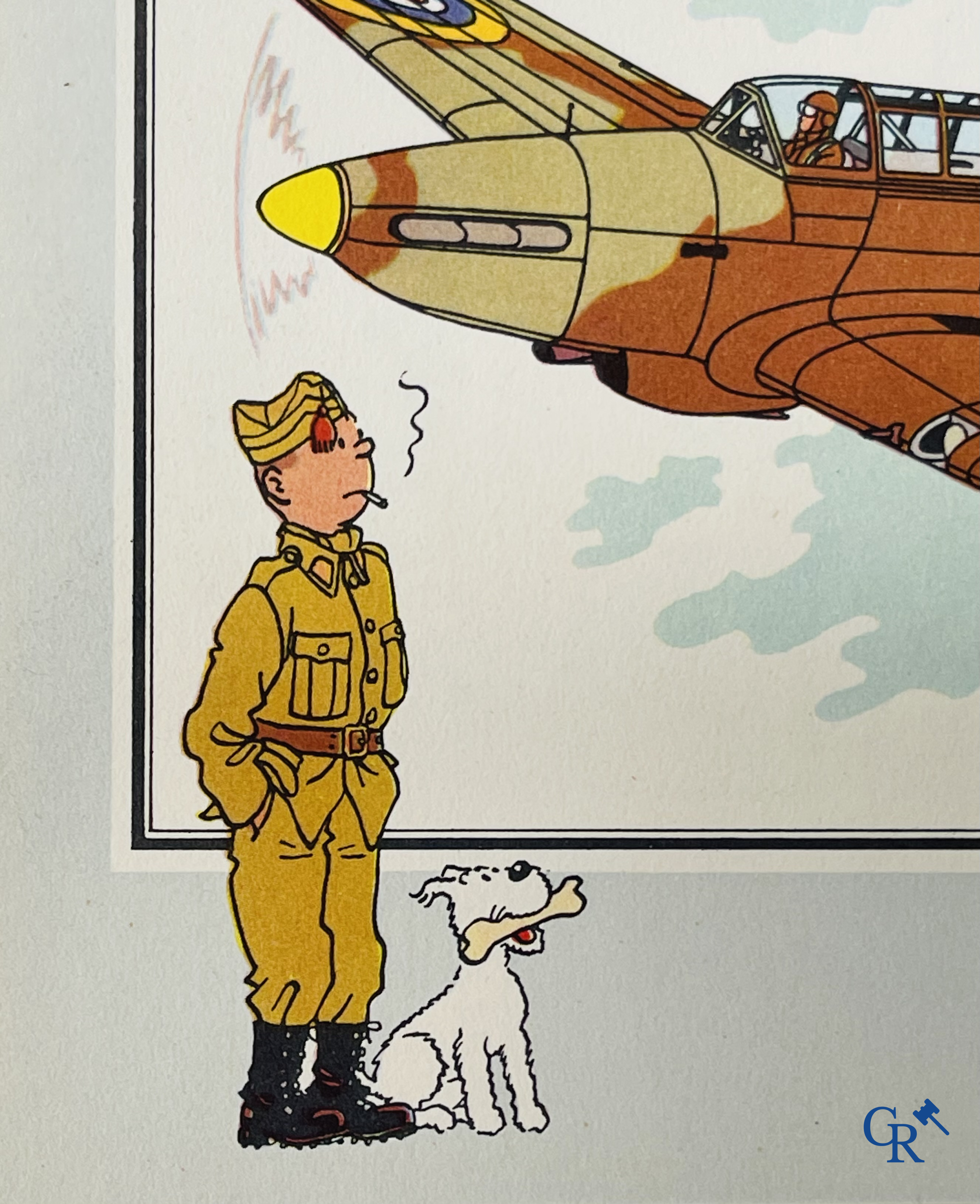 Hergé, L'Aviation Guerre 1939-1945. Collection Voir et Savoir. Copyright 1953. Lombard Brussels.