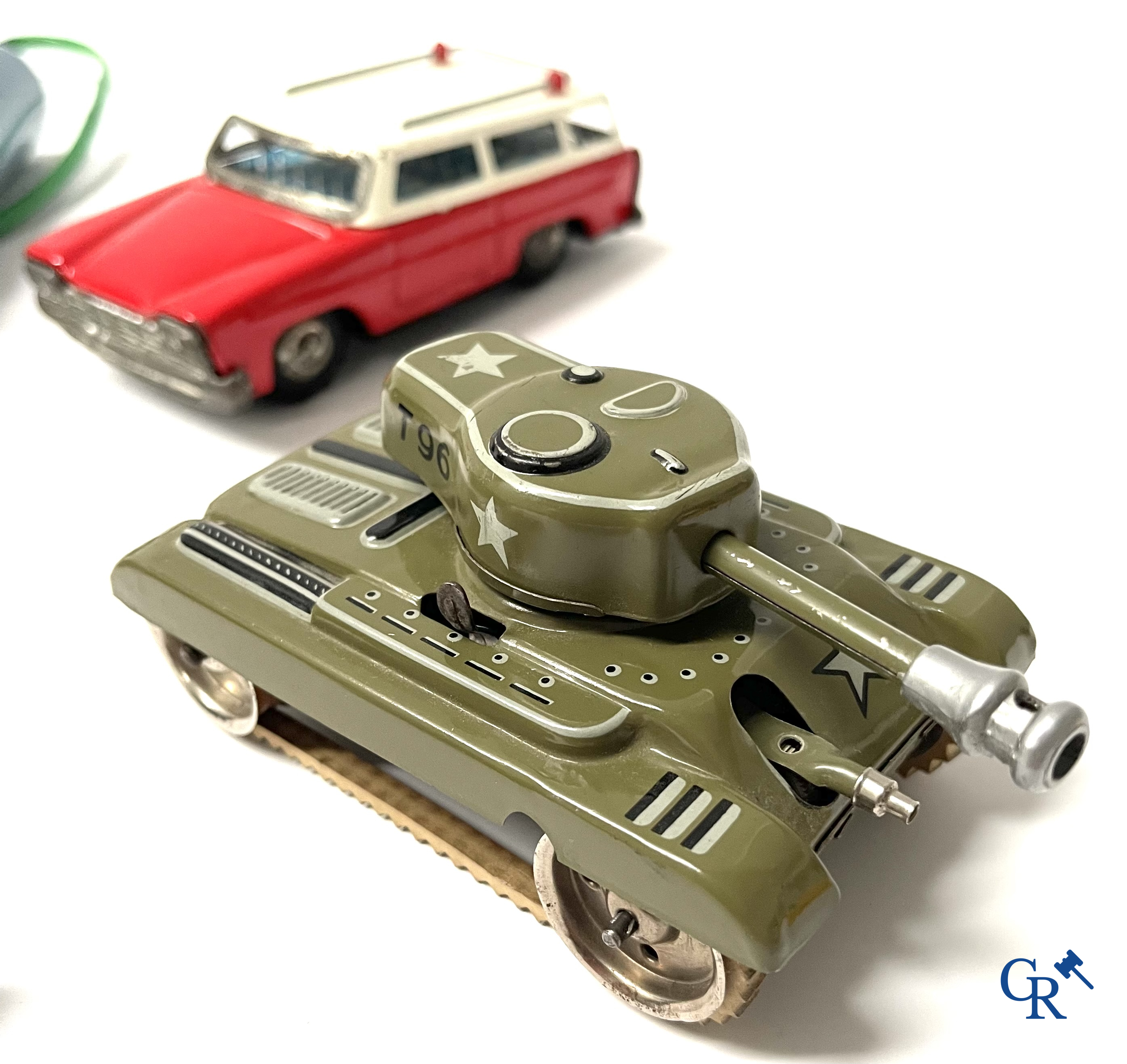 Old toys. A lot of mechanical tin toys. Gama, Schuco, Japanese battery toy, etc.