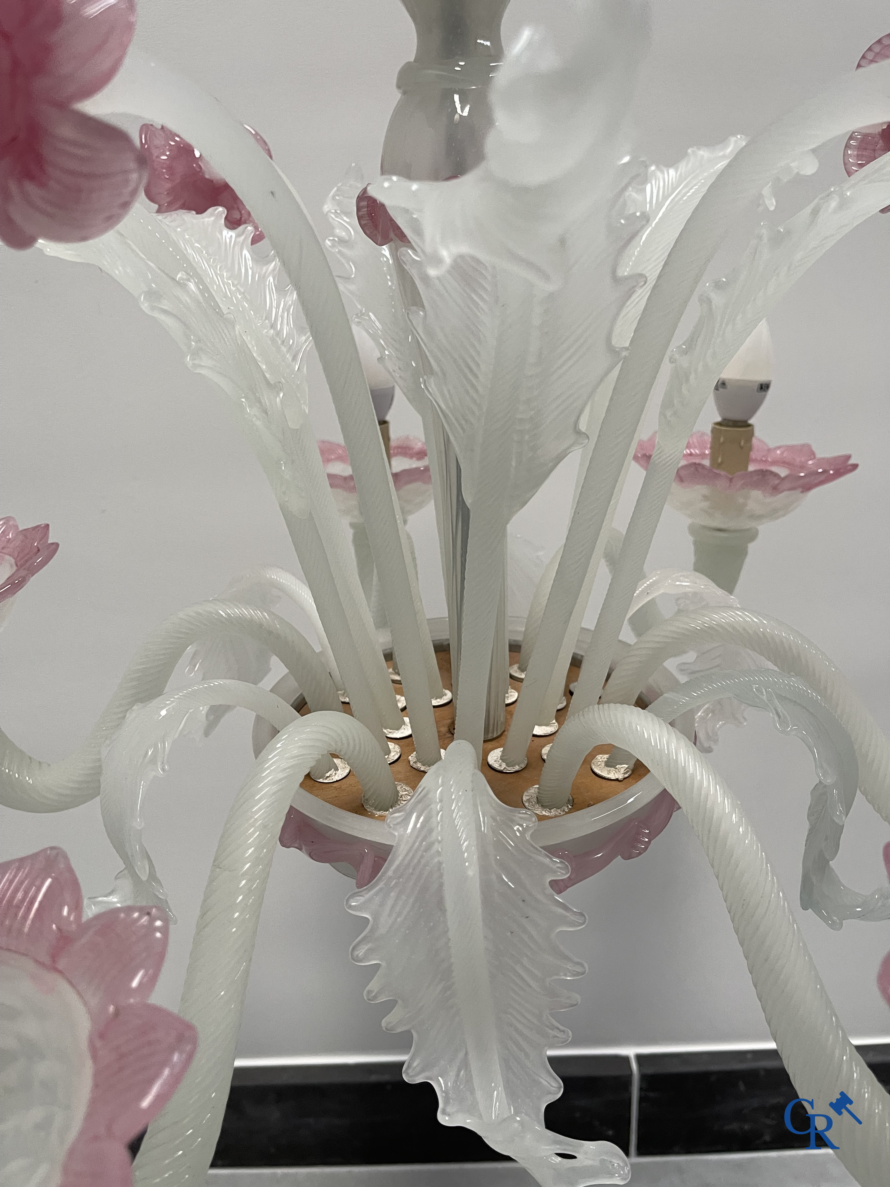 2 large Venetian chandeliers.