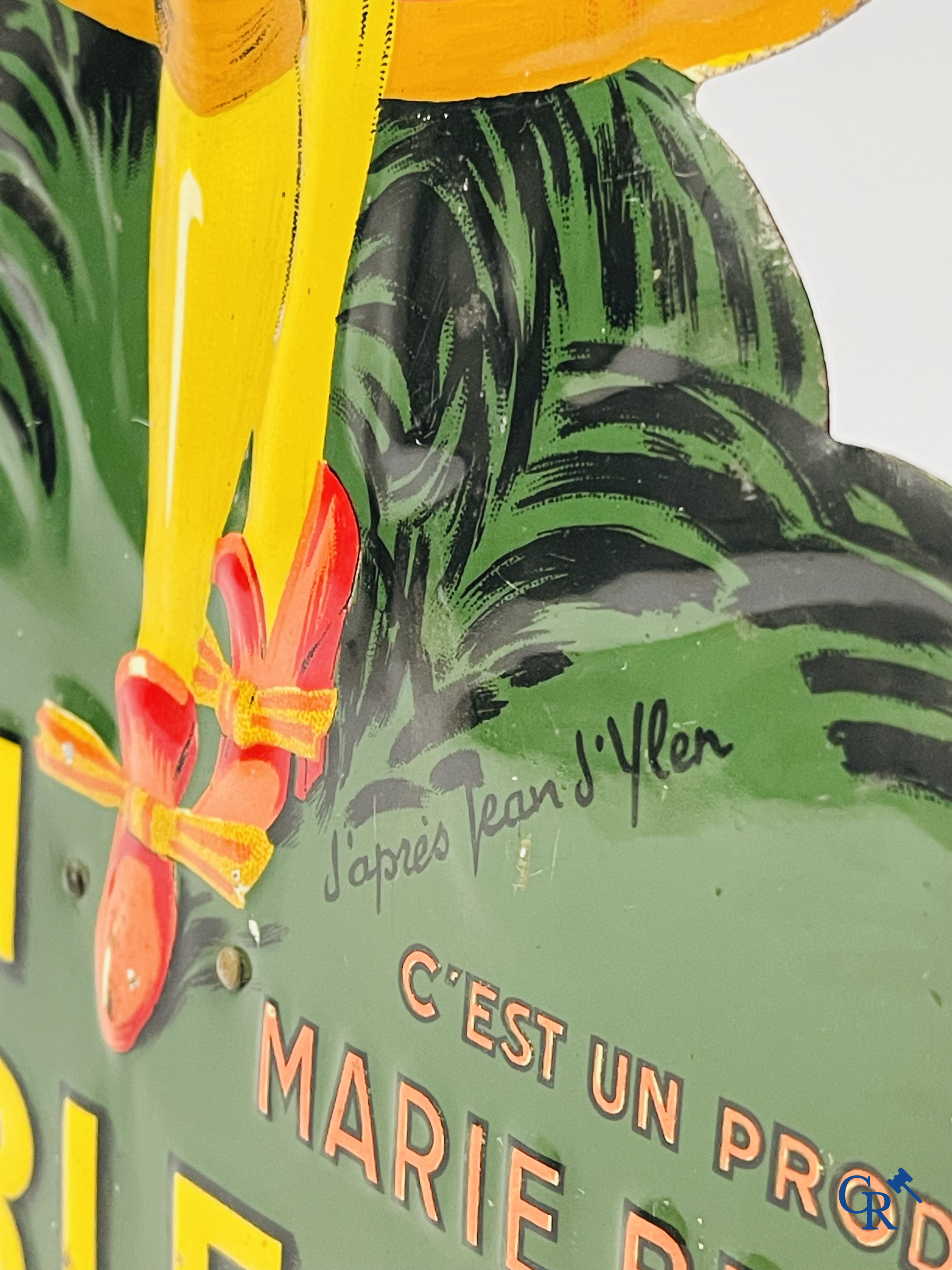 Jean D'Ylen, Publiciteit in bedrukt blik voor Rhum Charleston van Marie Brizard.