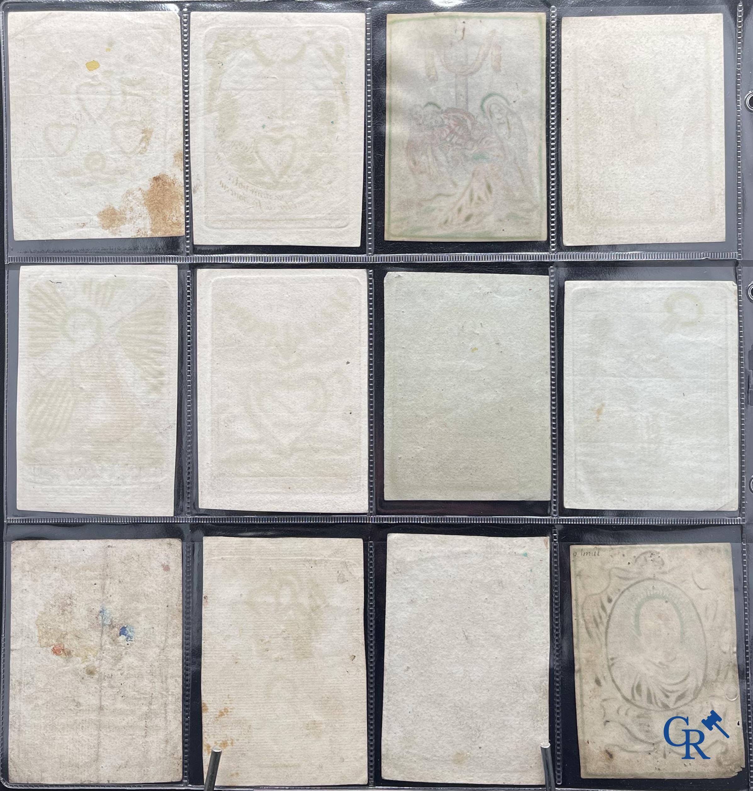 Religious objects: Important collection of pious images and devotion prints, Flanders, 17th-18th-19th centuries.