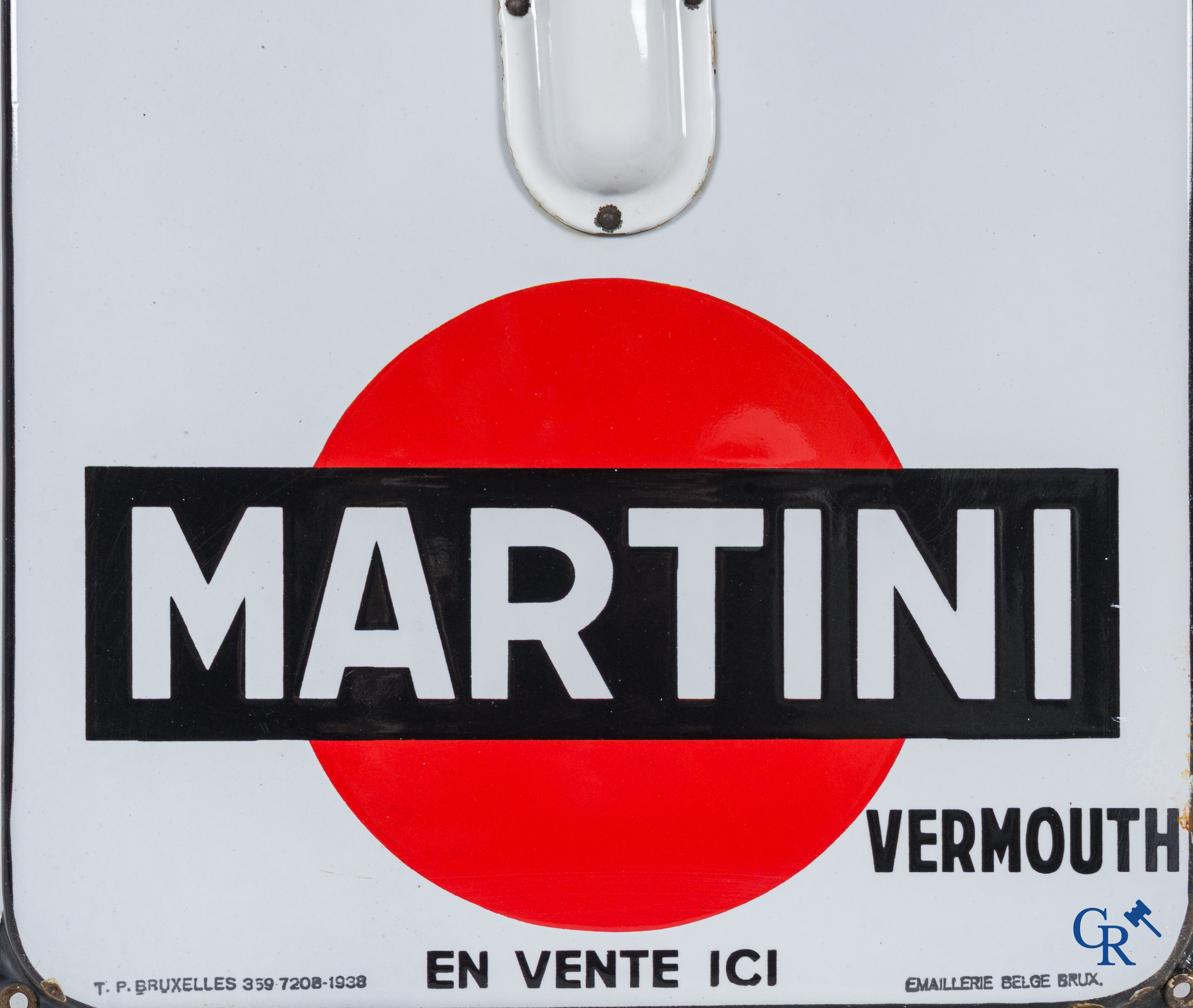 Martini Vermouth, large publicity thermometer barometer for the Martini brand. 1930's.