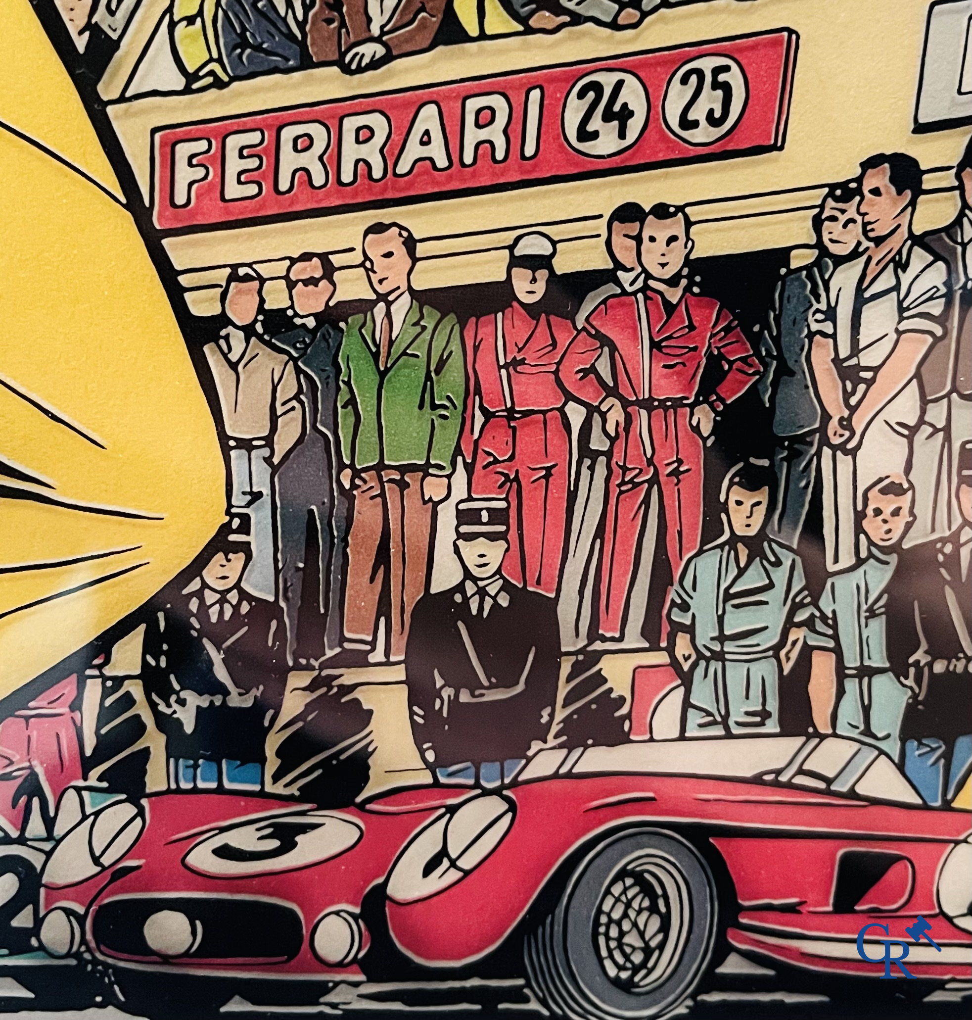 Jean Graton (d'àprès) Michel Vaillant, cover of the album "Le Grand Défi". Three-dimensional printing process element.