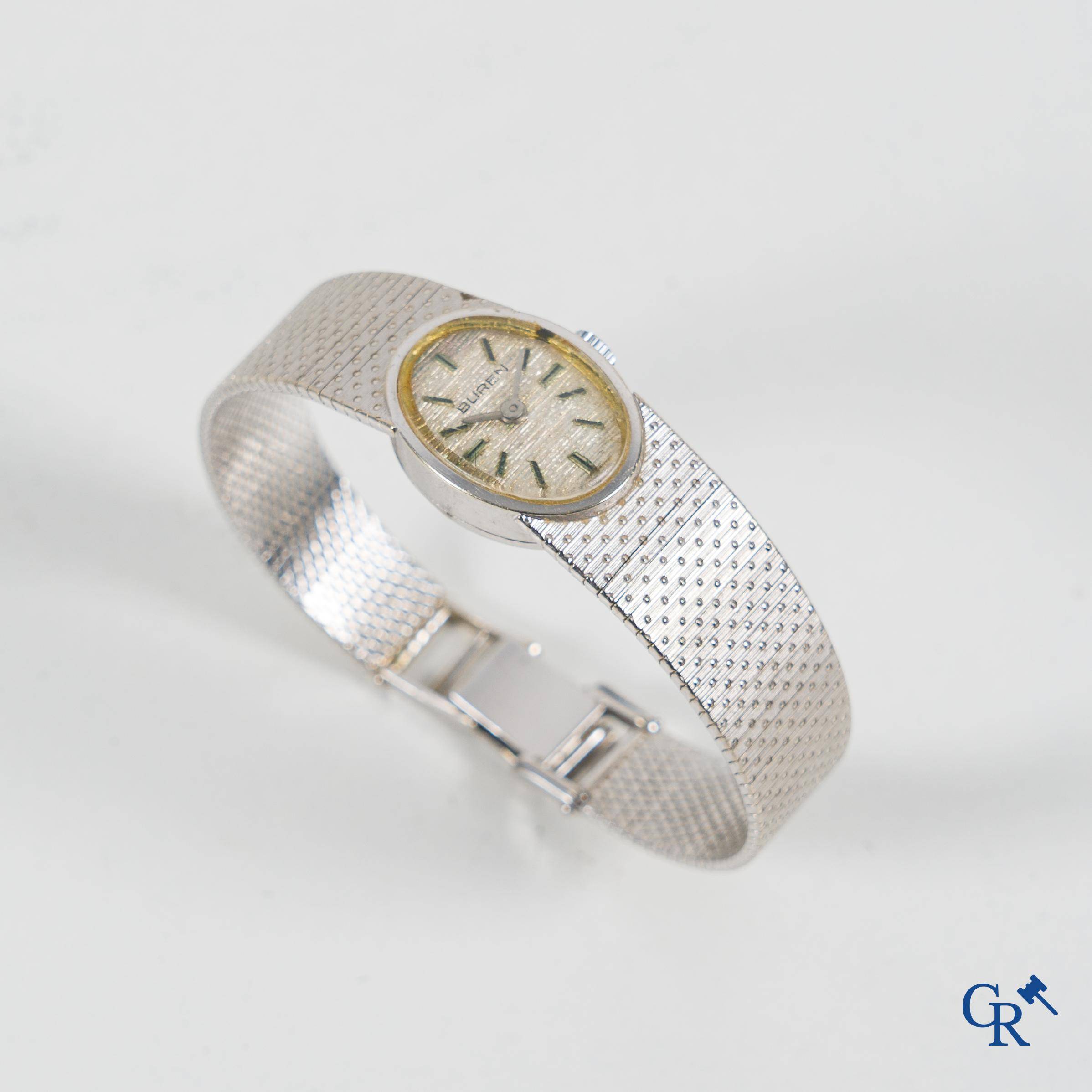 Watches, a ladies wristwatch Buren in white gold 750°/00.