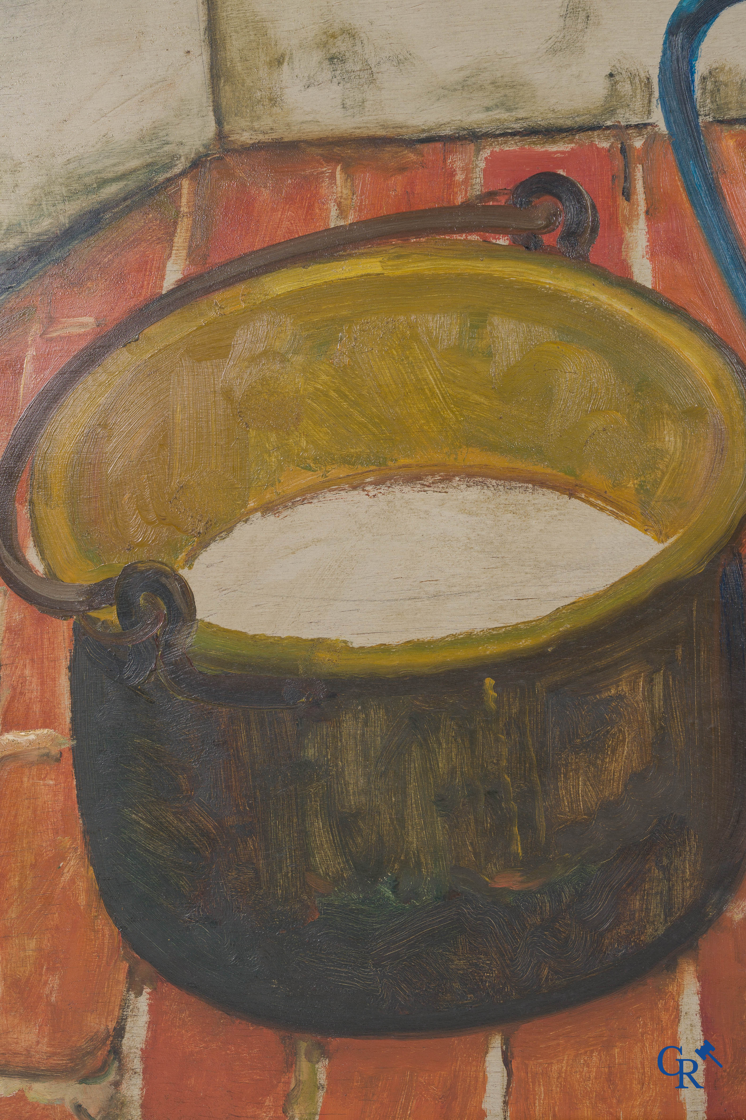 Prosper De Troyer (1880-1961) Stilleven, olie op paneel, 1924. Gesigneerd linksboven.