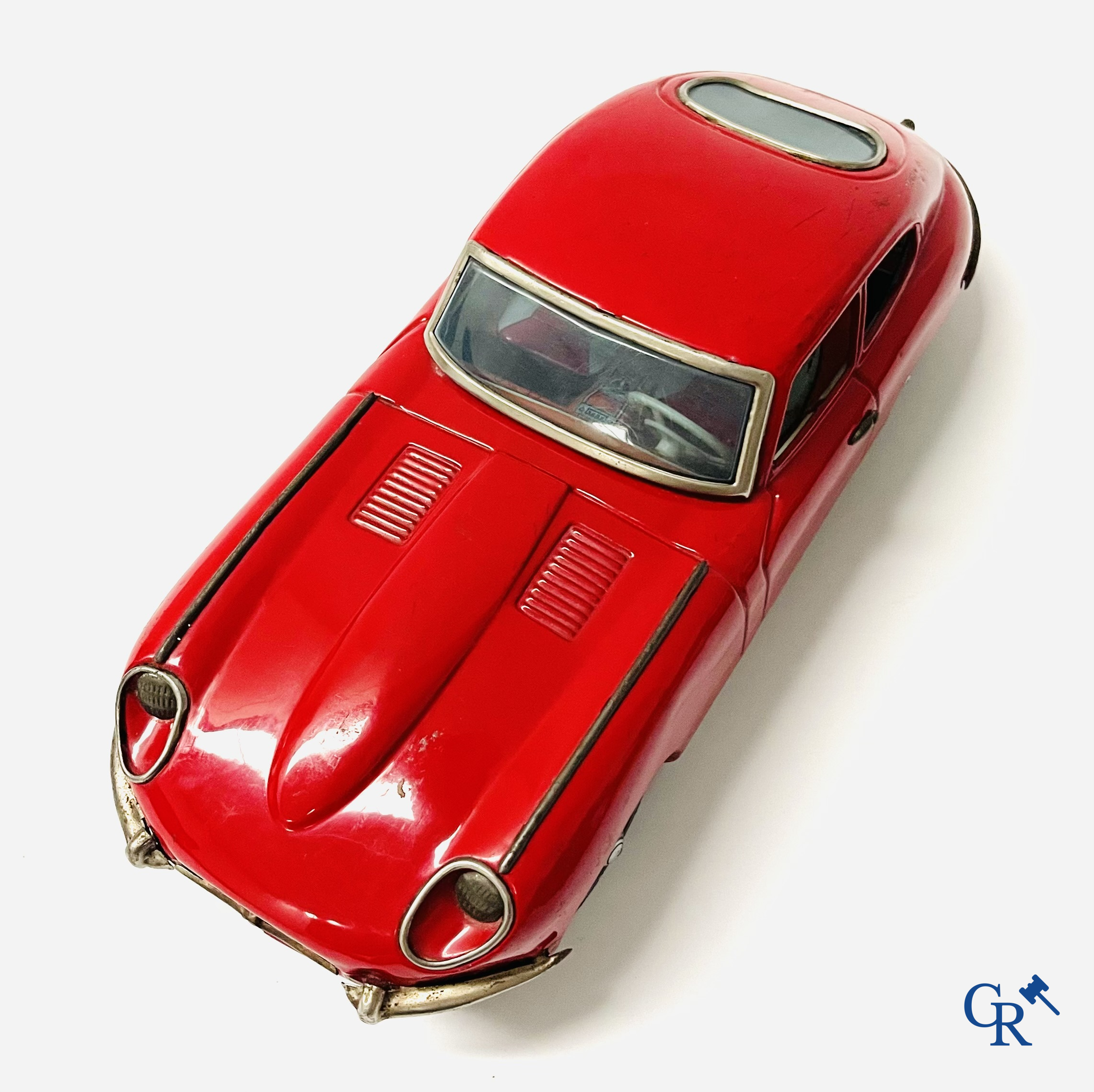 Nomura Toys, TN, made in Japan, Jaguar E-Type in blik met frictie aandrijving. Jaren '60.