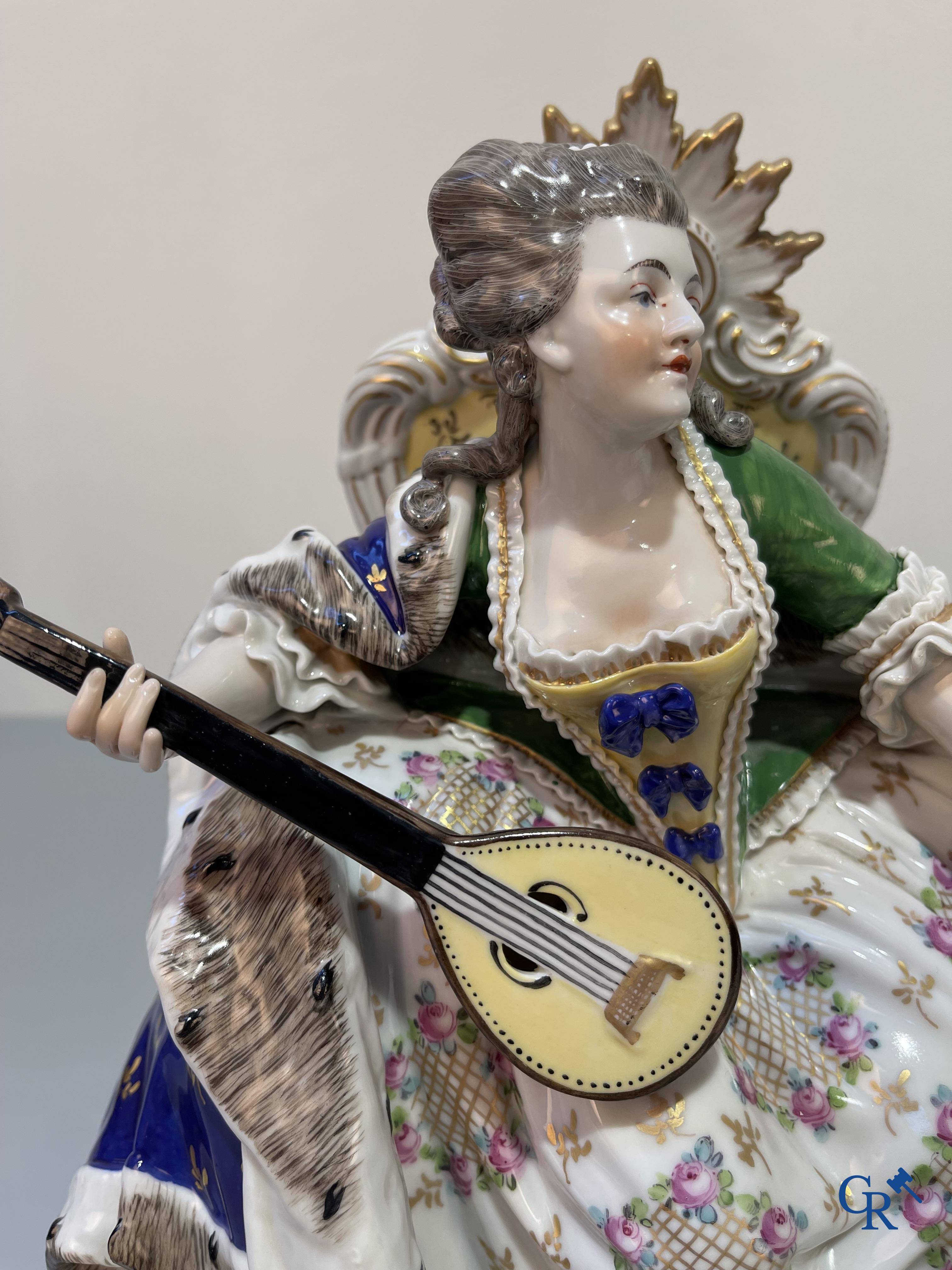 European porcelain, a pair of imposing groups in German porcelain, probably Carl Thieme, Dresden. circa 1900.