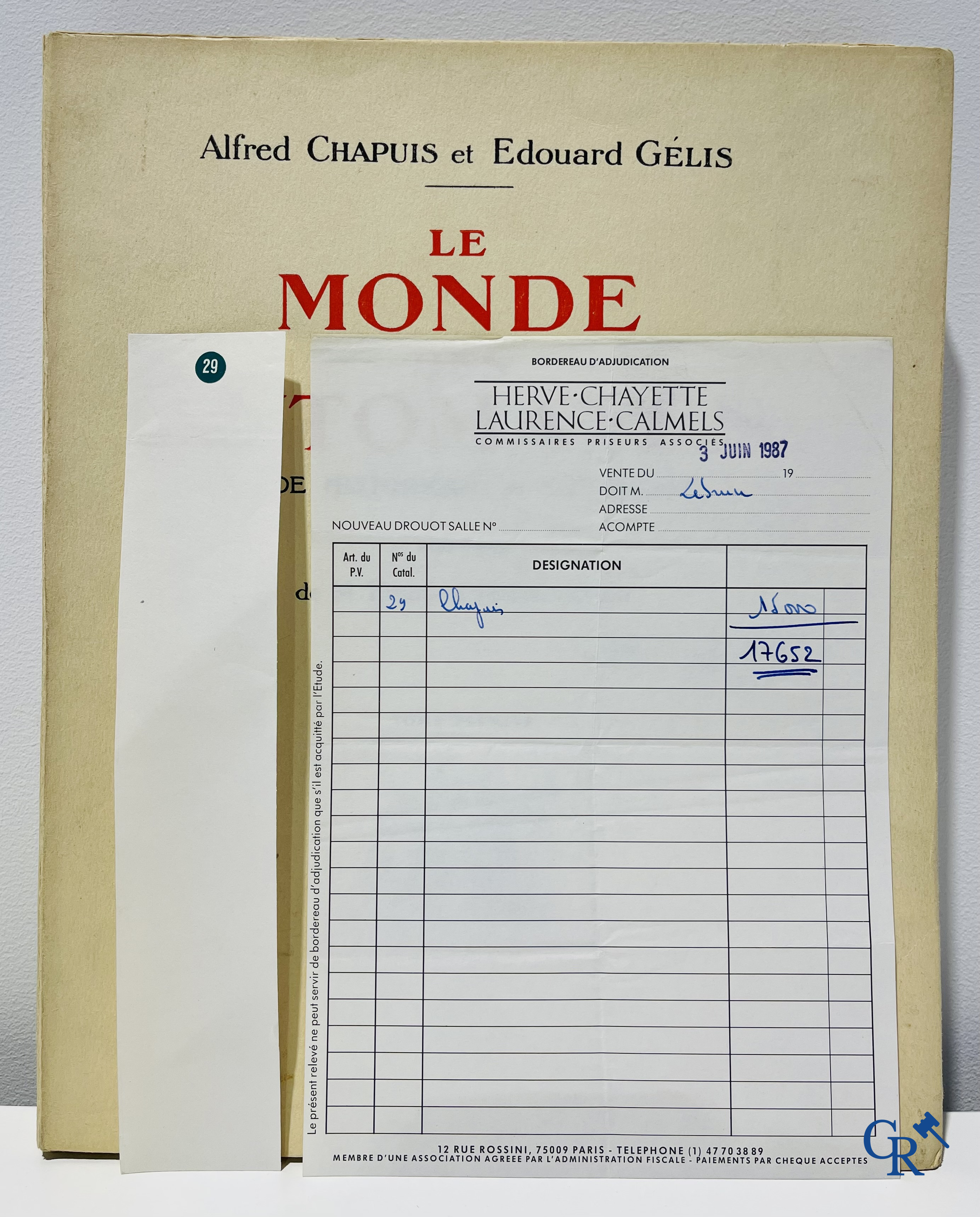 Automaten. Zeldzame uitgave van "Le monde des automates." Alfred Chapuis et Edouard Gélis. Paris 1928.