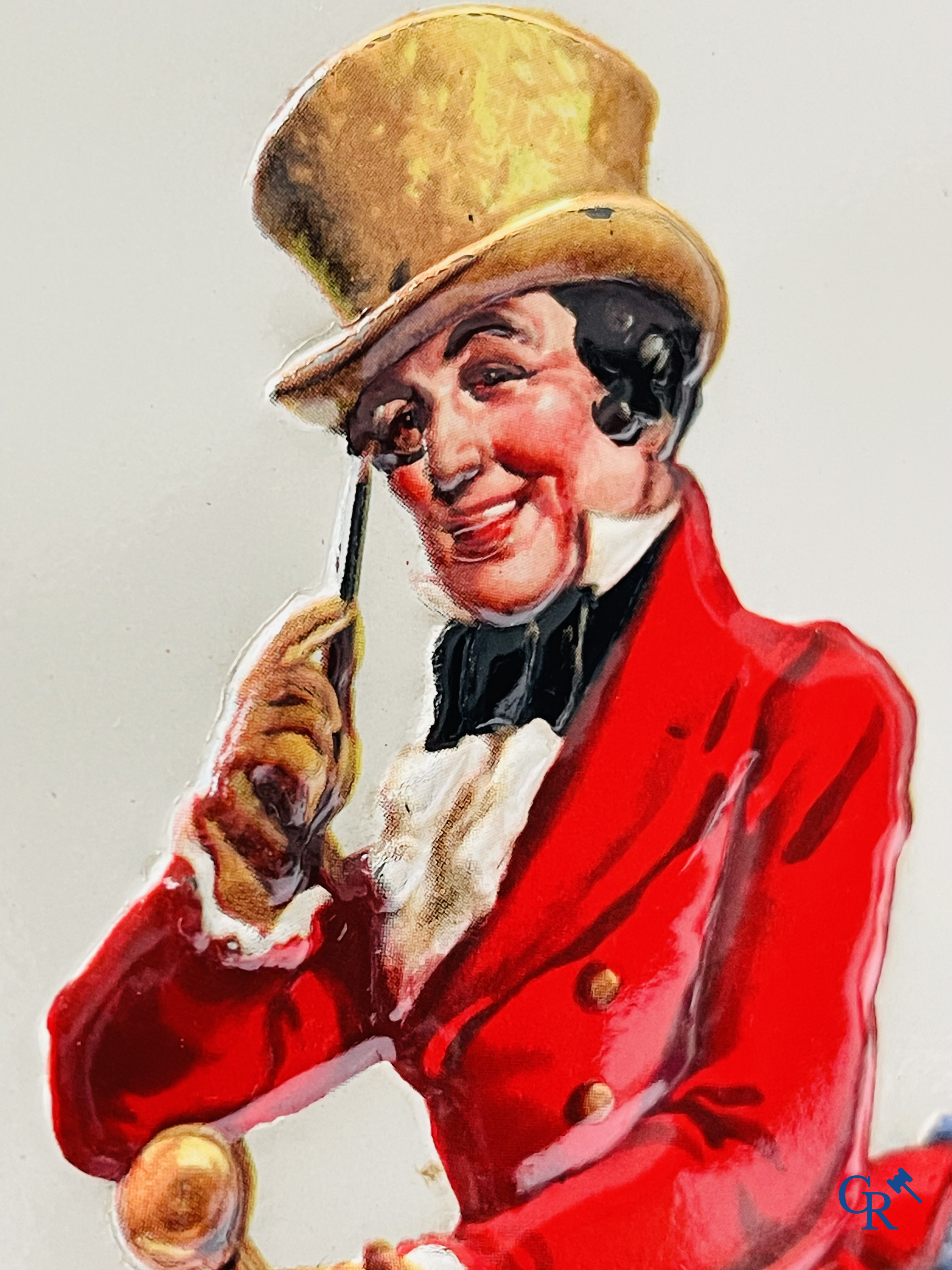 Johnnie Walker, un calendrier publicitaire en tôle lithographiée. Années '50.