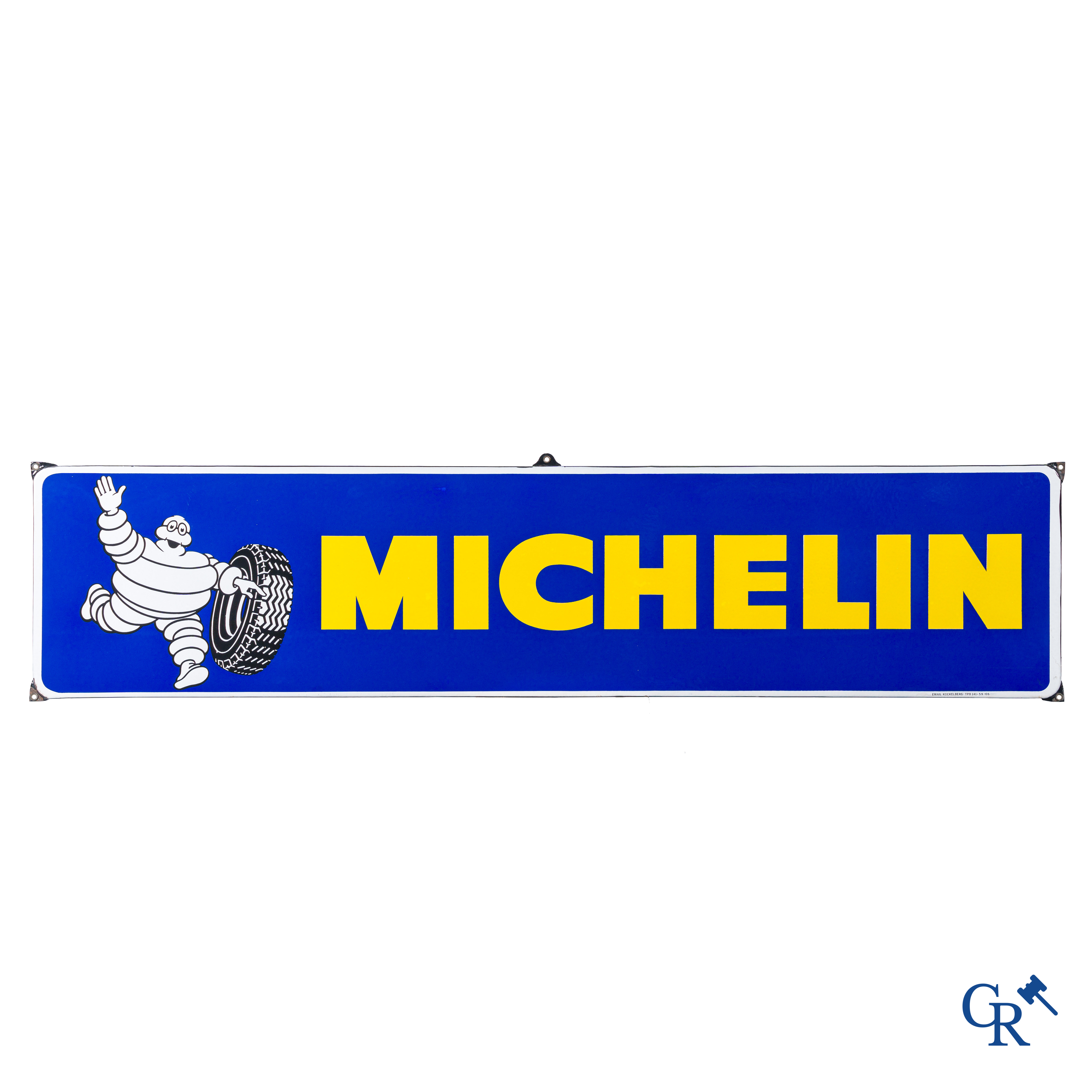 Michelin, enamel sign with Bibendum. 1960's. Email. Koekelberg. Mint condition.