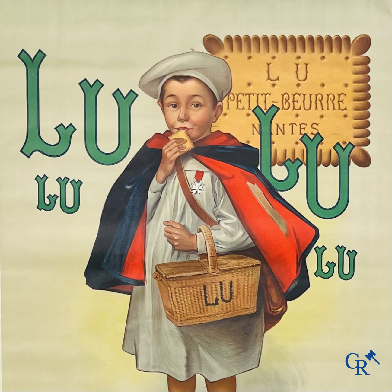 Firmin Bouisset (1859-1925) LU, biscuits Lefèvre-Utile. Lithographie publicitaire pour Petit-Beurre. Daude Frères-Paris.
