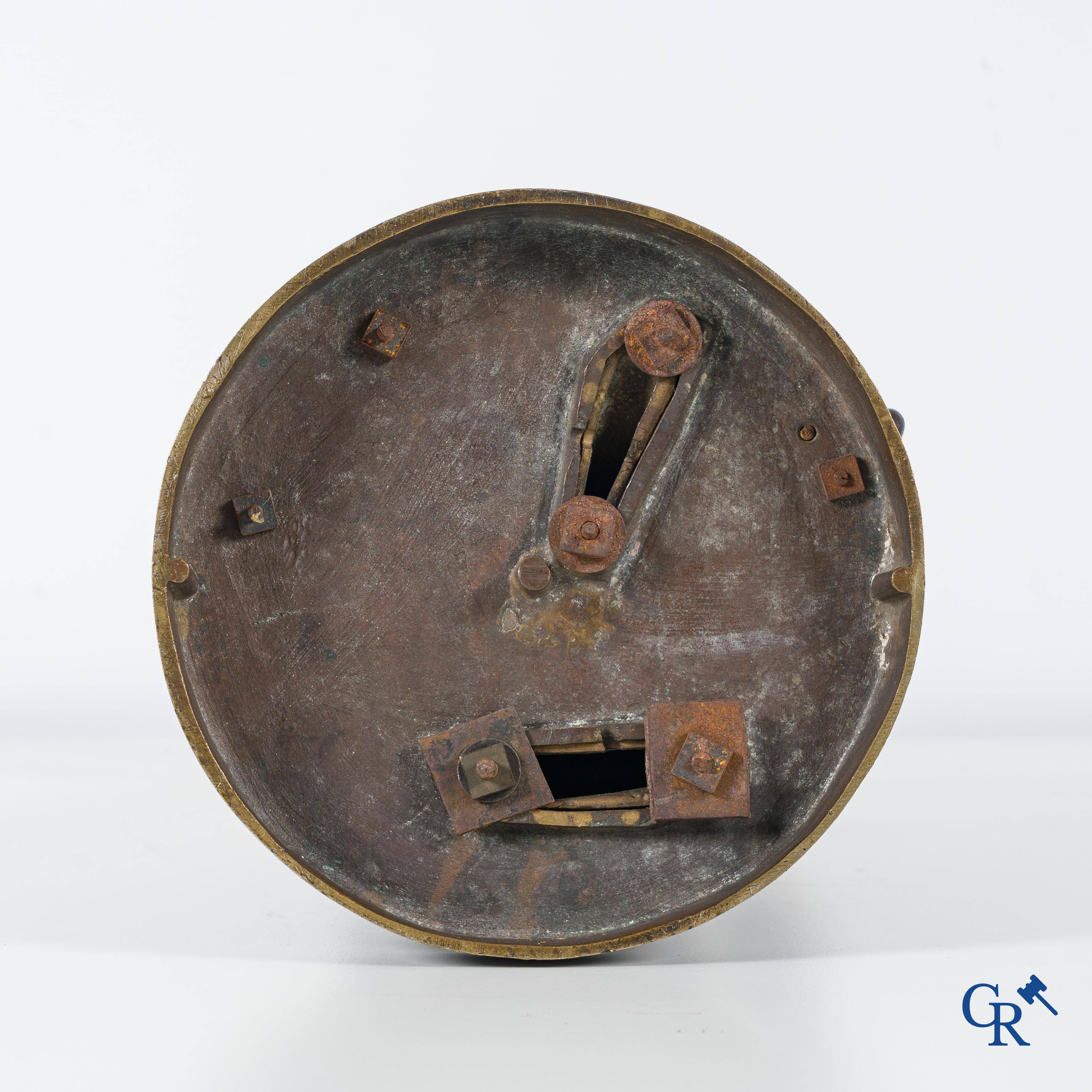 Albert Le Feuvre (1845-1924) "Le Pain" Bronze statue with dark patina.