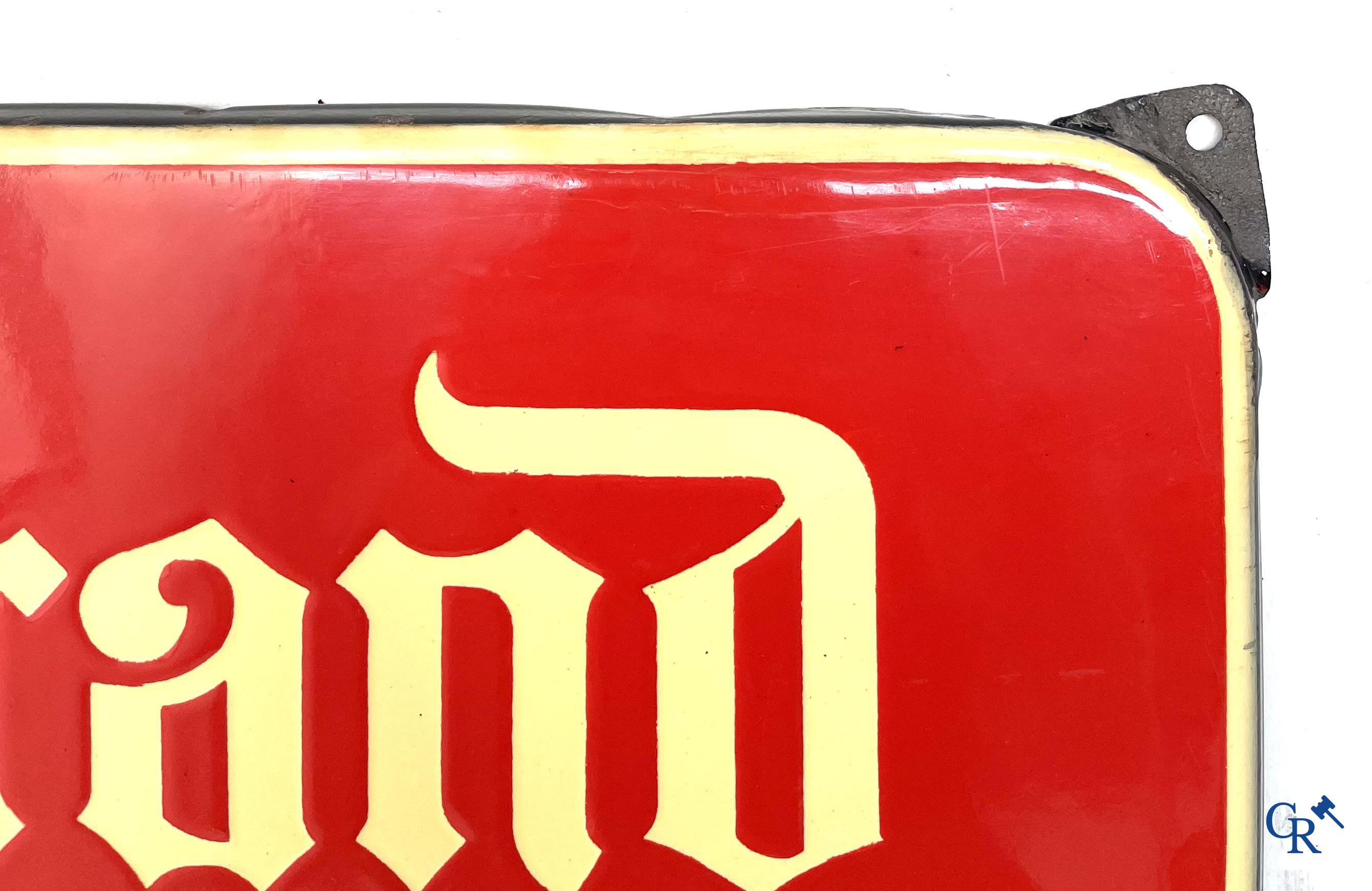 Grand Marnier, Large enamel publicity thermometer for the Grand Marnier liqueur. Enamel Alsacienne Strasbourg.