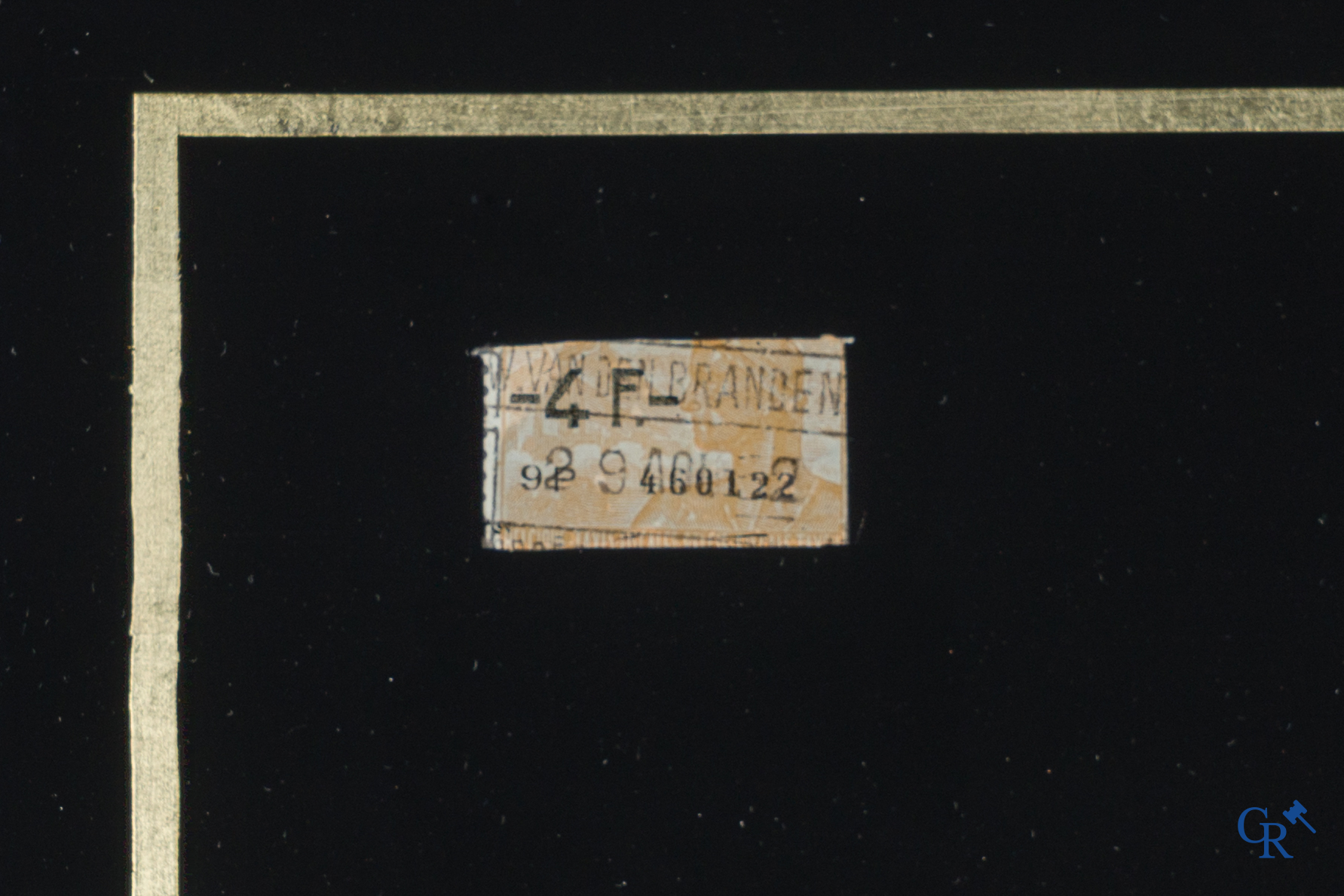 Caran D'Ache. Publicity in églomisé for the colored pencils of the Swiss brand Caran D'Ache.