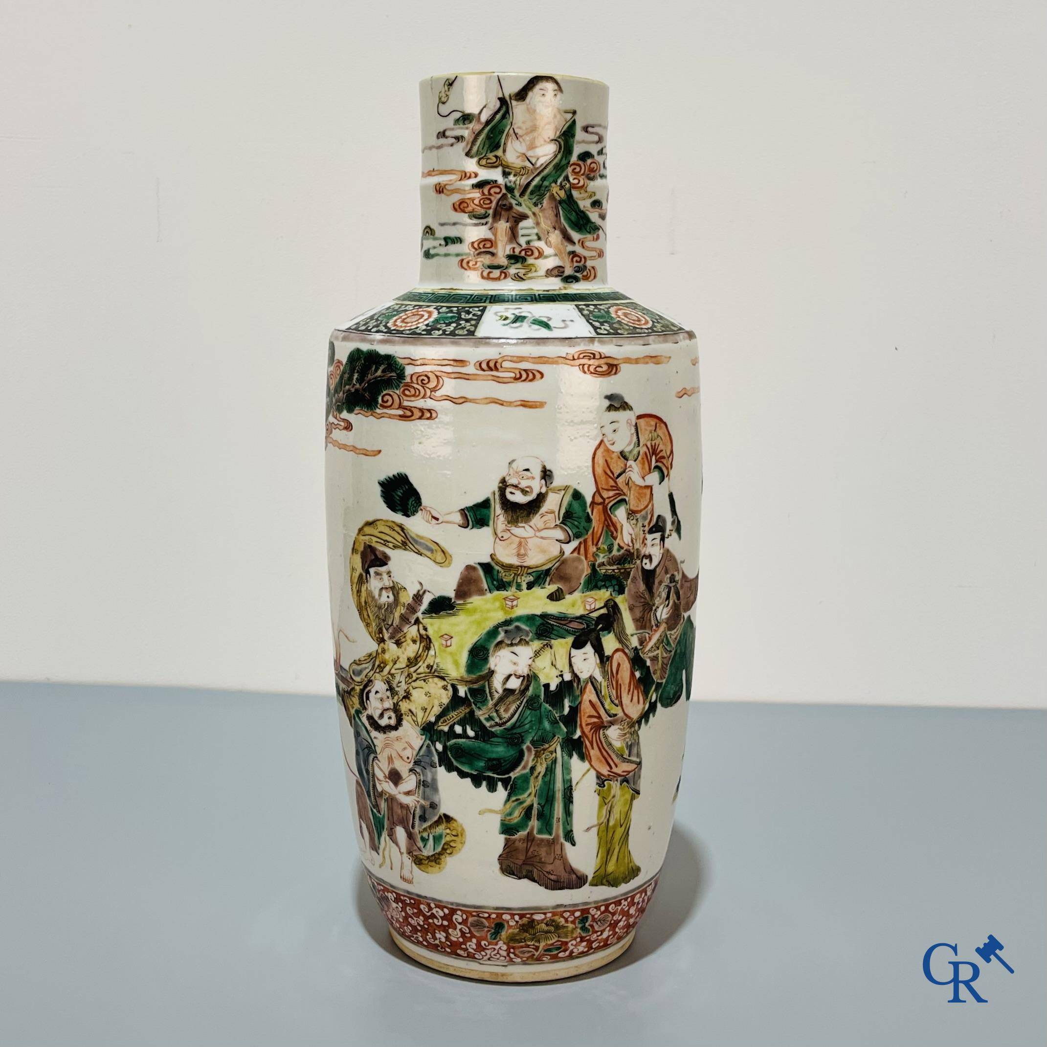 Asian Art, Chinese porcelain, a Chinese famille verte vase.