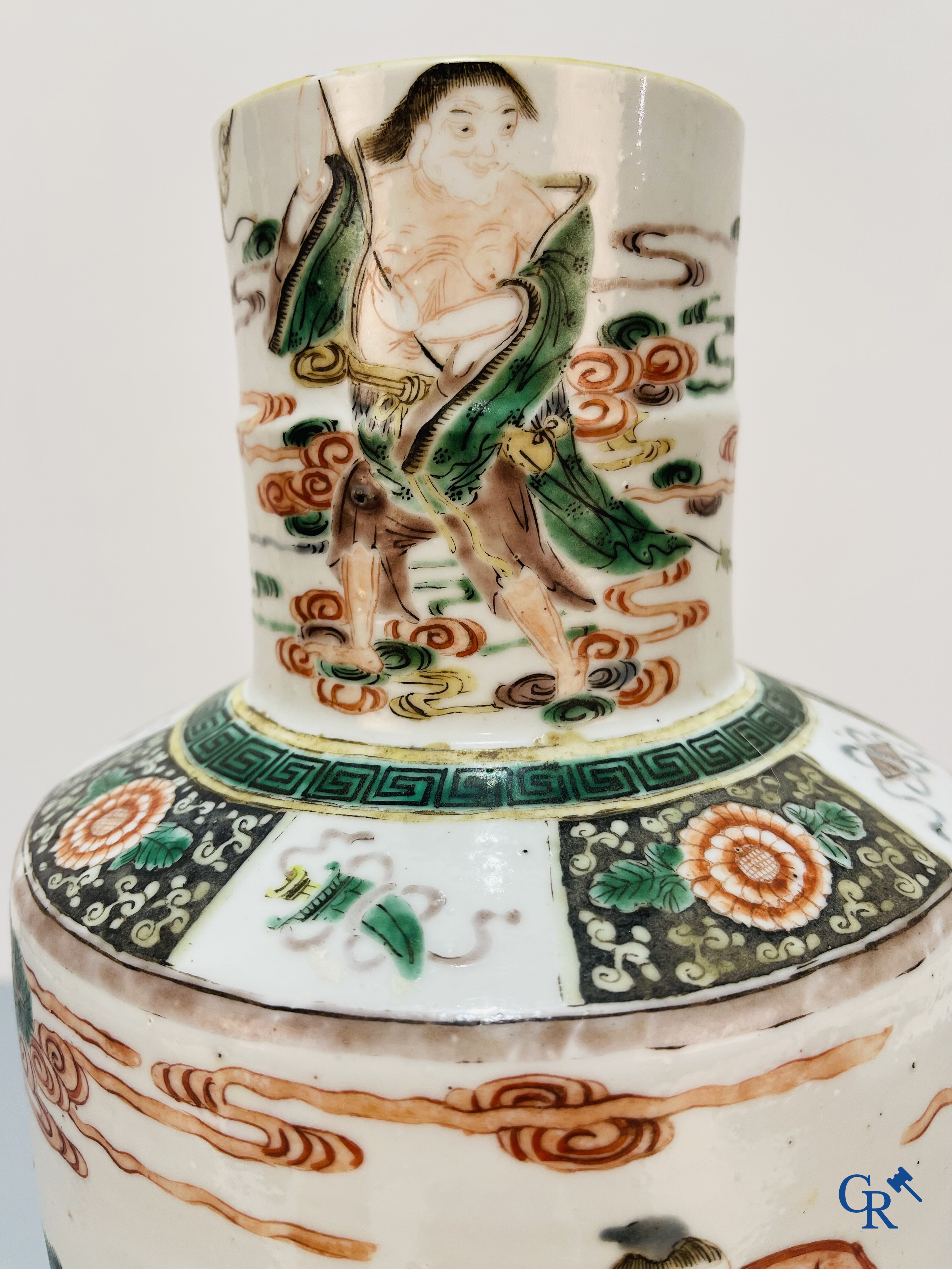 Asian Art, Chinese porcelain, a Chinese famille verte vase.