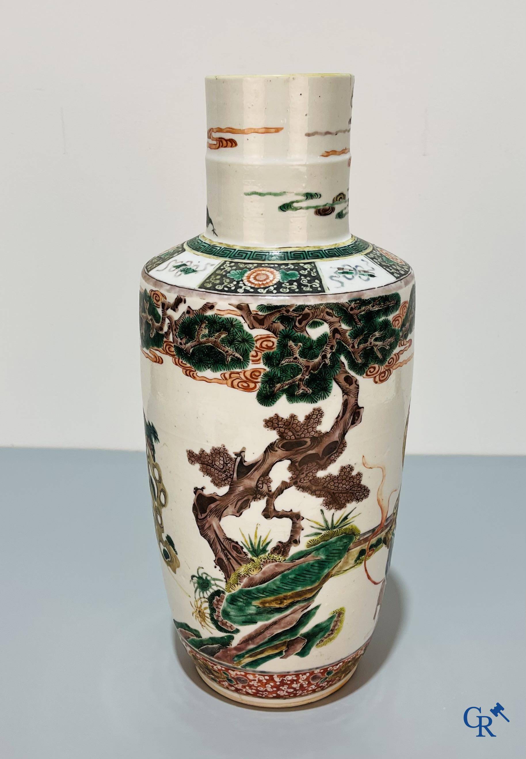 Asian Art, Chinese porcelain, a Chinese famille verte vase.