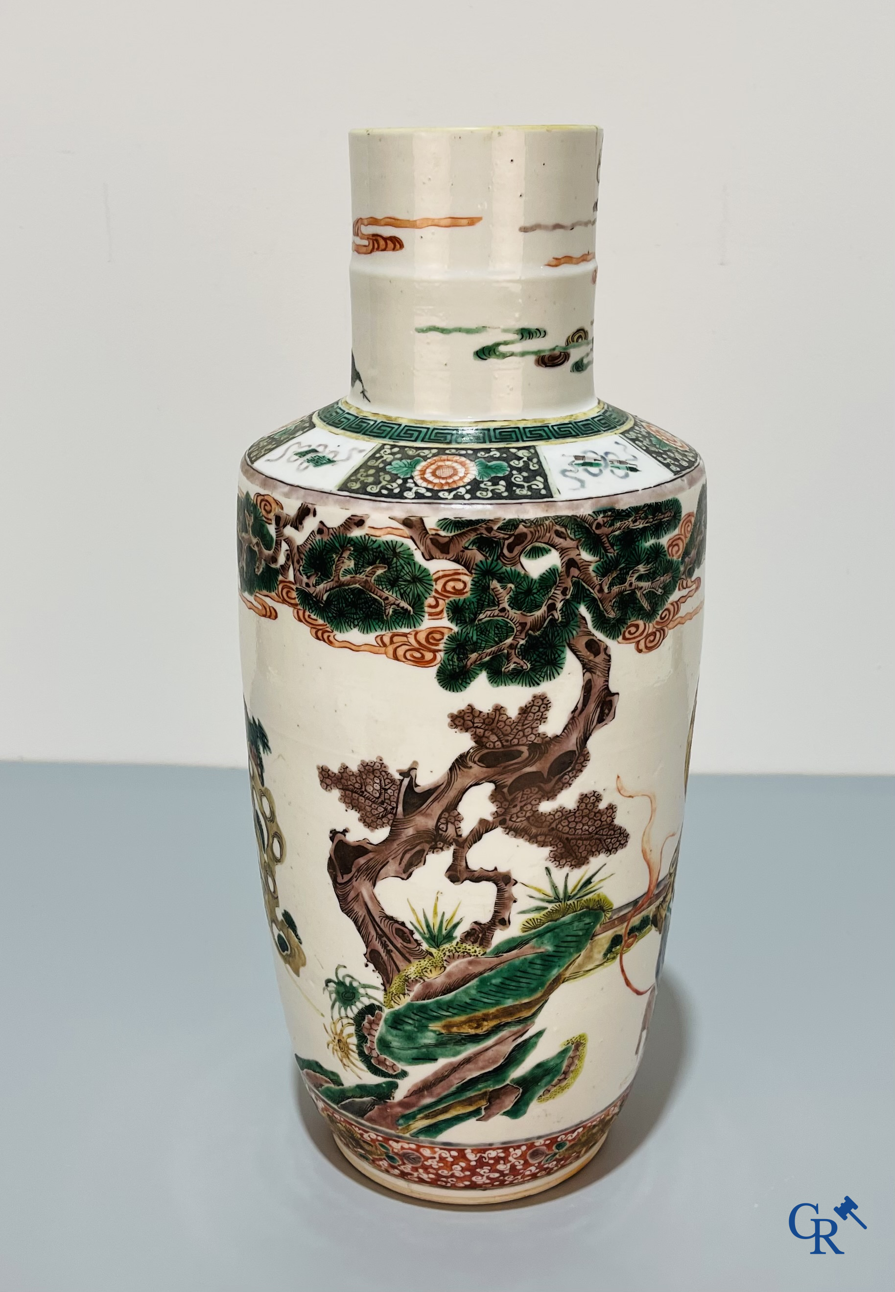 Asian Art, Chinese porcelain, a Chinese famille verte vase.