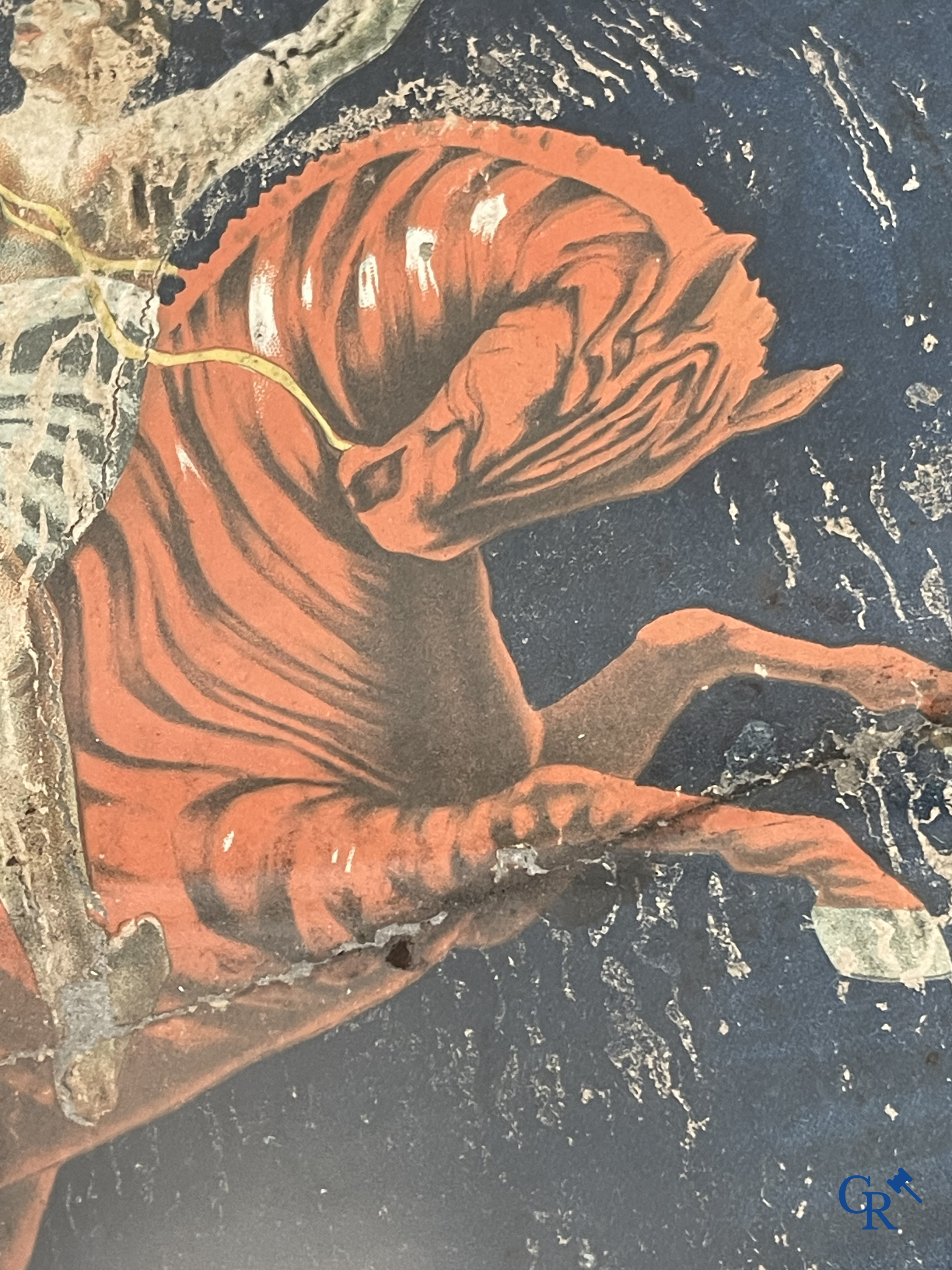 Leonetto Cappiello (1875-1942) Zeldzame originele bistro terrastafel met publiciteit voor Cinzano Vermouth. Circa 1920.